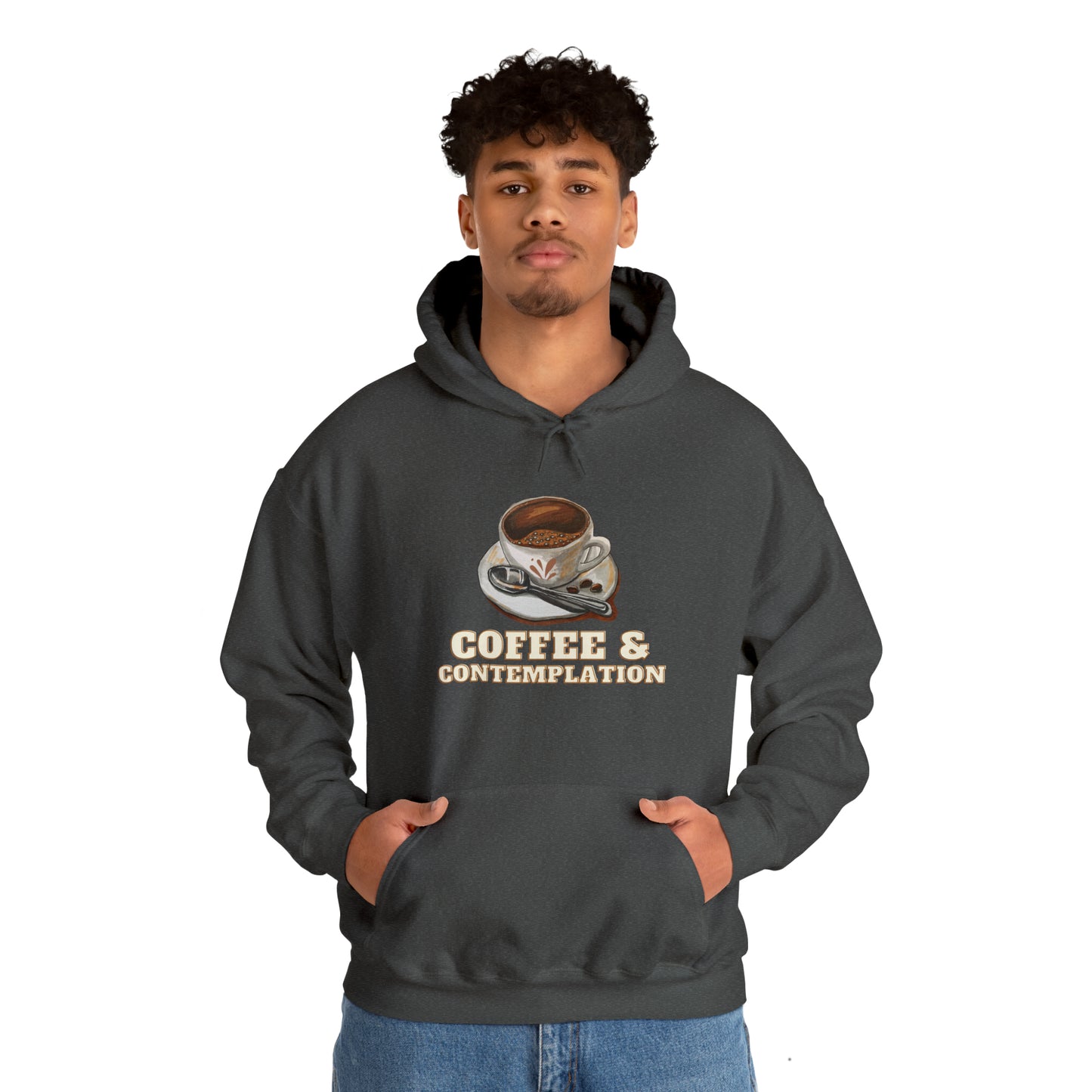 Caffeine Charm and Contemplation: Coffee & Contemplation Hoodie | Fuel for Thoughts Hoodies