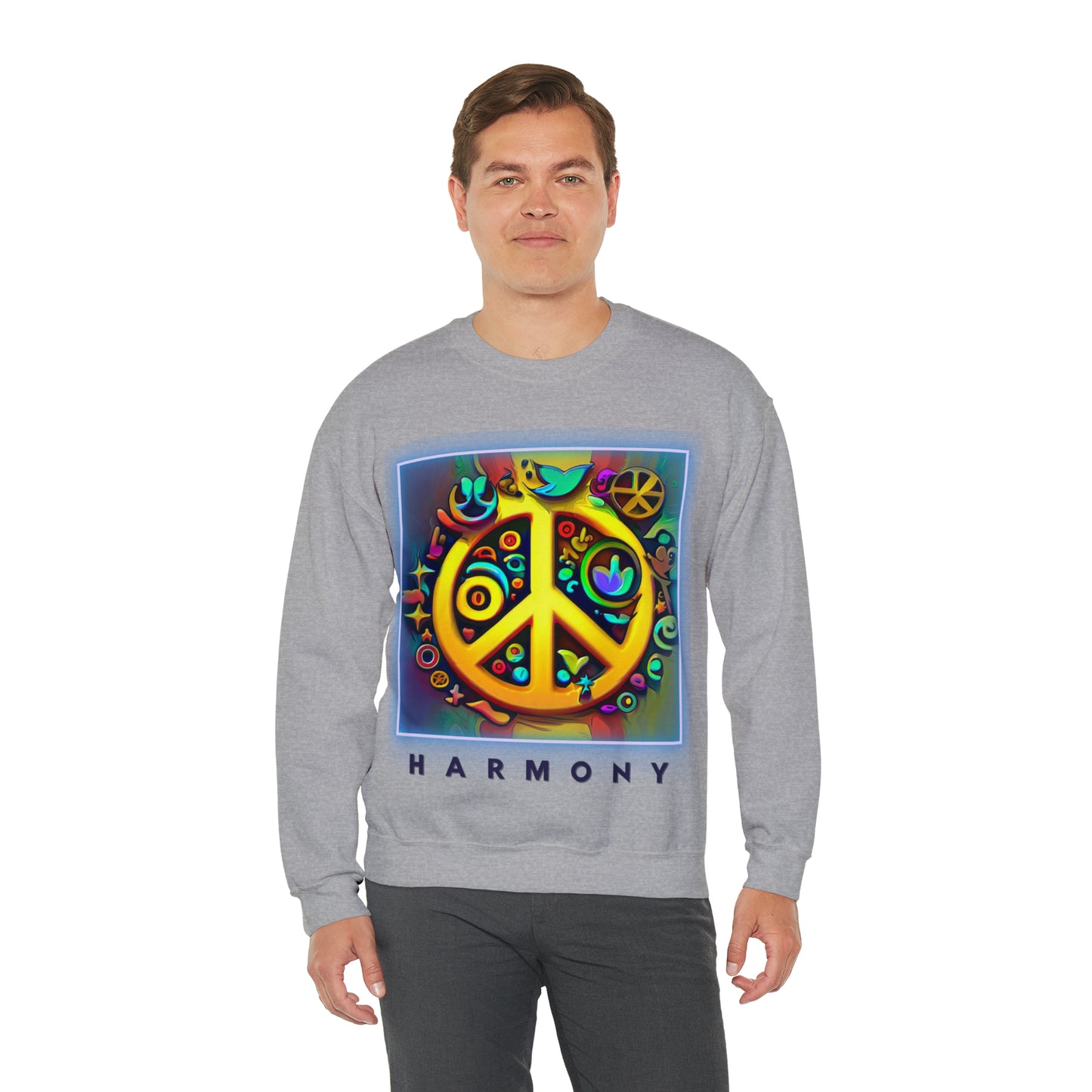 Serenity Symbols Sweatshirt | Peace & Positivity Unisex Sweatshirt