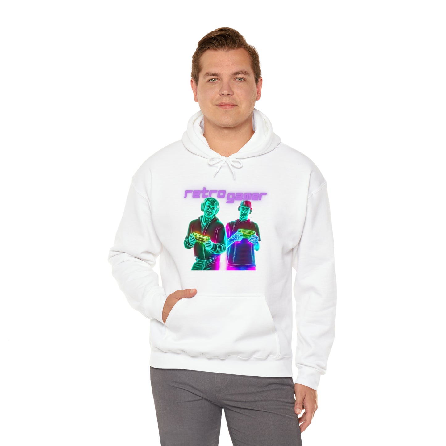 Vintage Gaming Vibes: Retro Gamer Unisex Hoodie | Pixel Nostalgia Hoodies