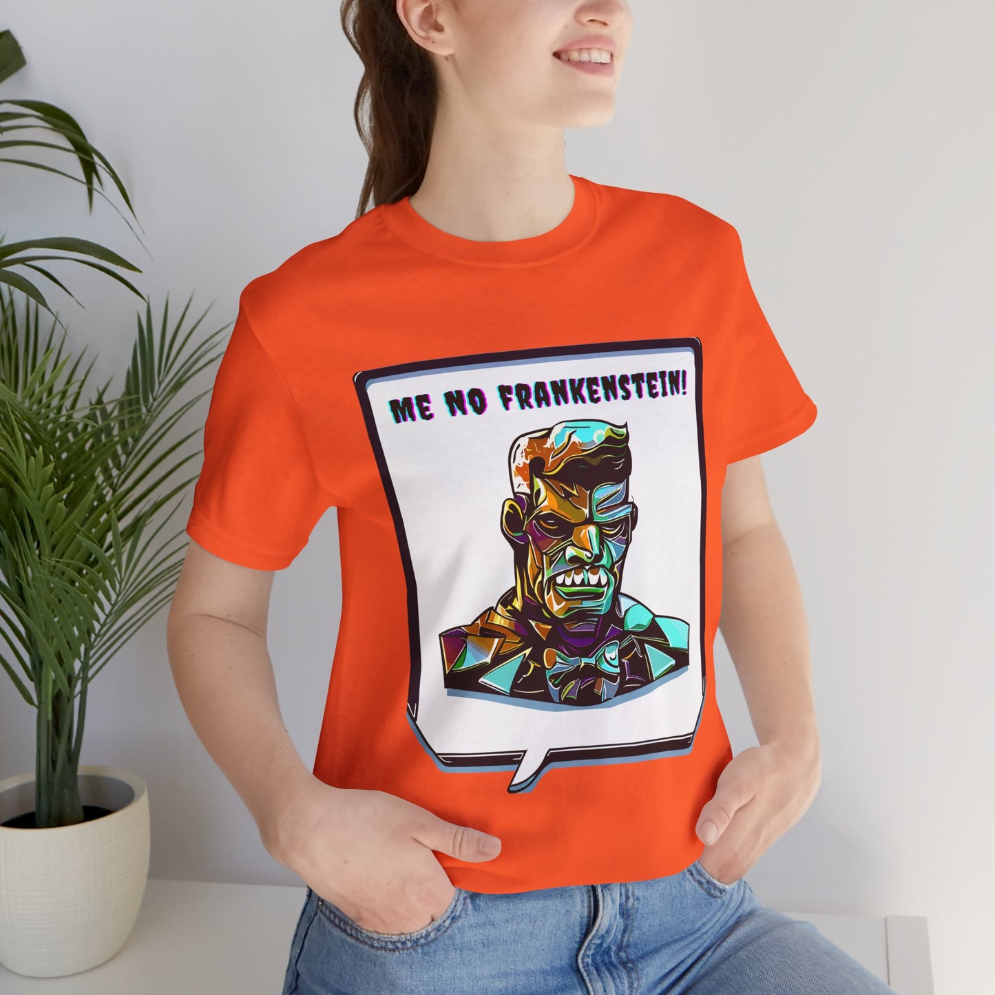 Enigmatic Frankenstein's Monster: Cubist Style T-Shirt | Halloween Vibes Tee