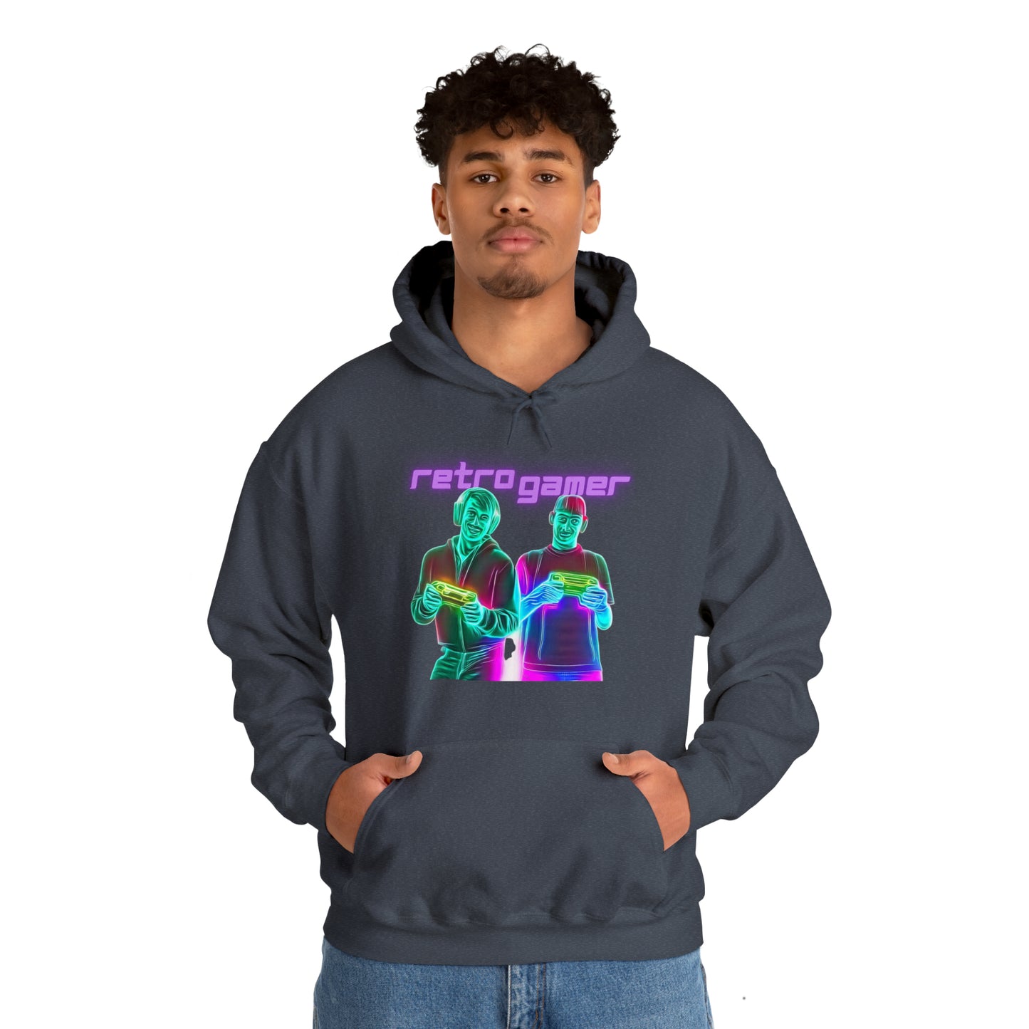 Vintage Gaming Vibes: Retro Gamer Unisex Hoodie | Pixel Nostalgia Hoodies