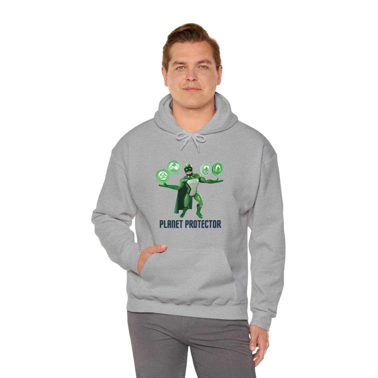 Earth's Guardian: Sustainable Superhero Unisex Hoodie | Champion of Sustainability Hoodies