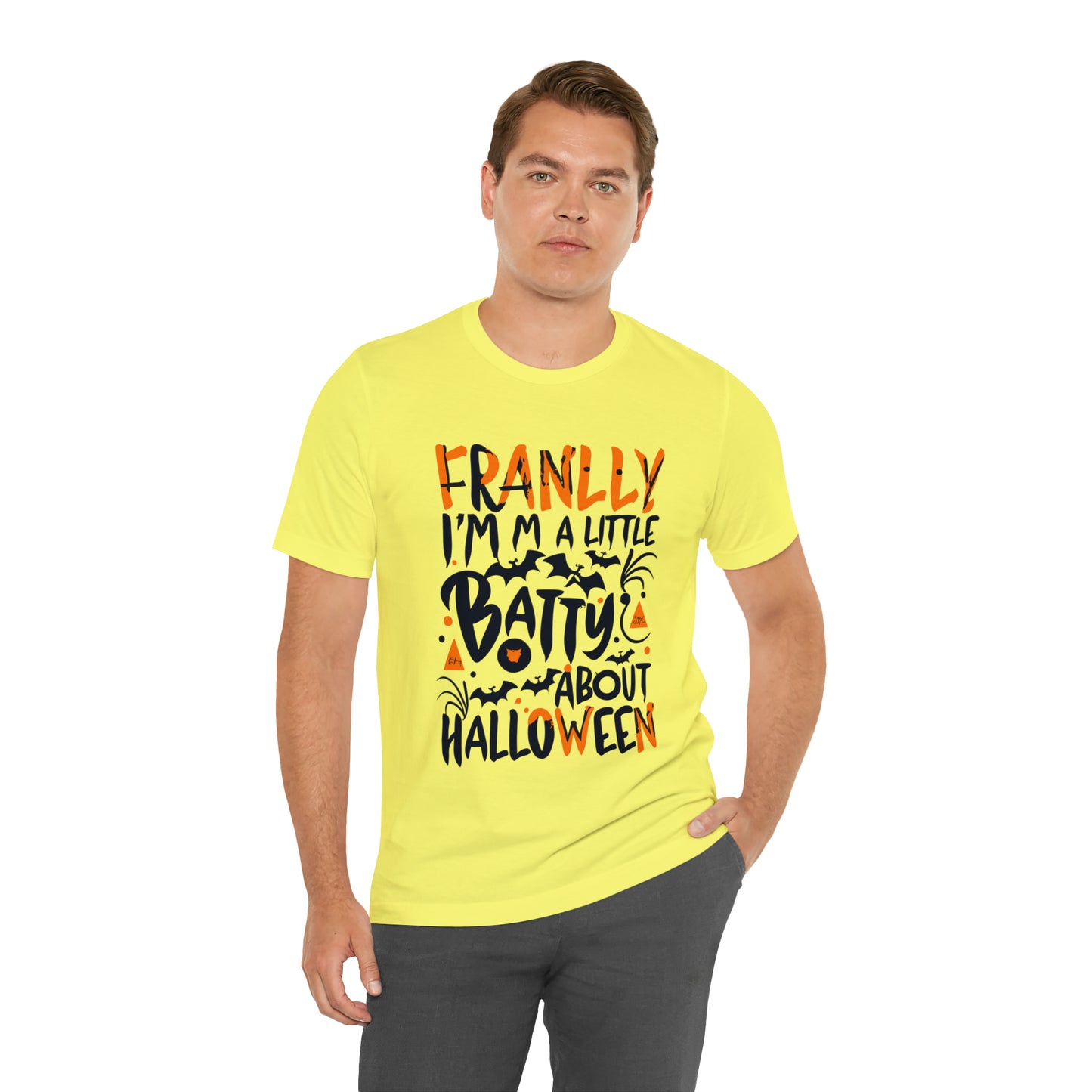 Frankly, I'm a Little Batty About Halloween T-shirt - Embrace Halloween Magic | Halloween Vibes Tee