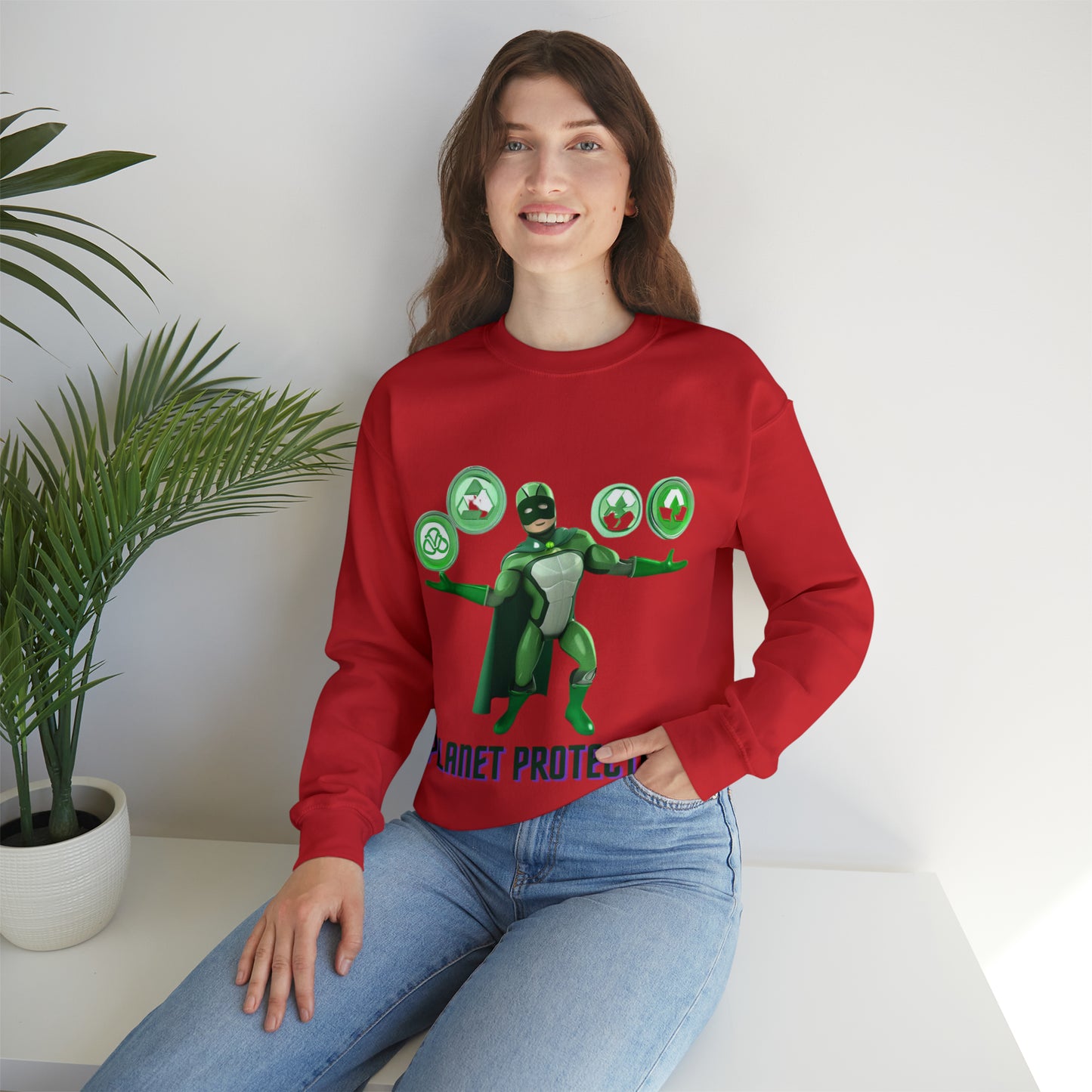 Earth's Guardian Sweatshirt | Sustainable Superhero Unisex Sweatshirt