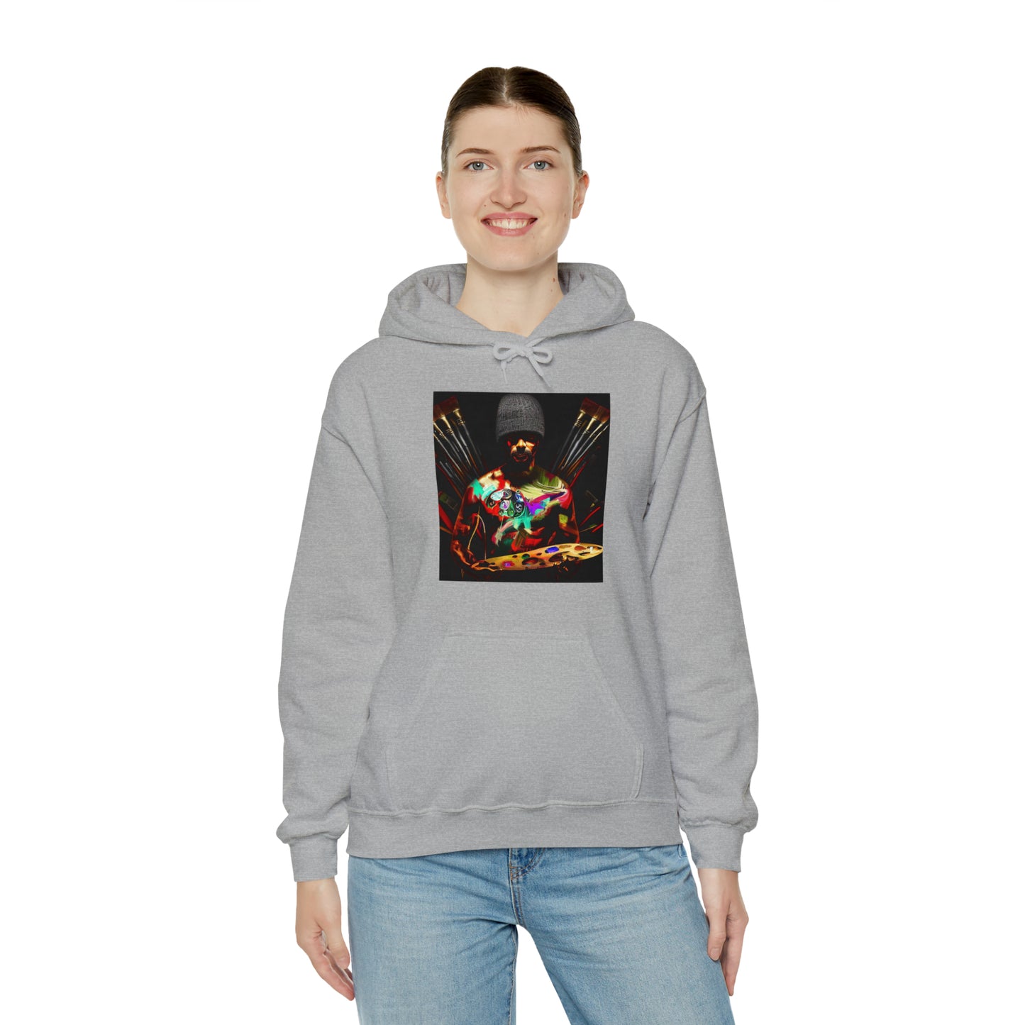 Brushstrokes of Passion: Artistic Soul Unisex Hoodie | Creative Essence Hoodies