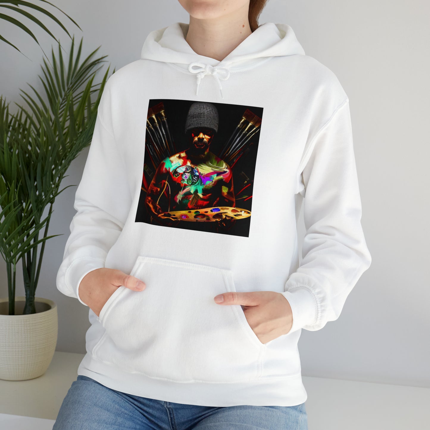 Brushstrokes of Passion: Artistic Soul Unisex Hoodie | Creative Essence Hoodies