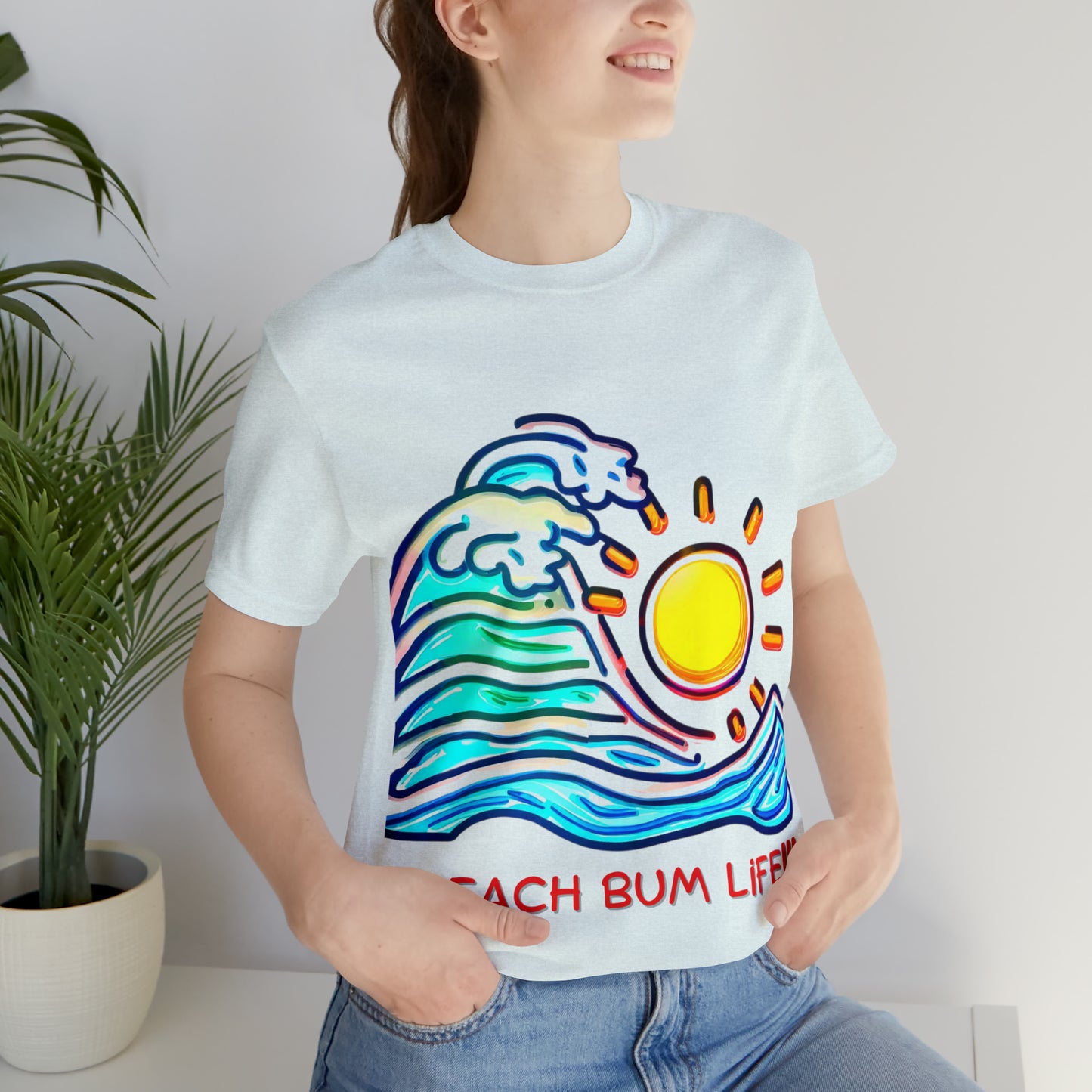 Seaside Serenity: Beach Bum Life Unisex Tee | Coastal Comfort T-Shirts