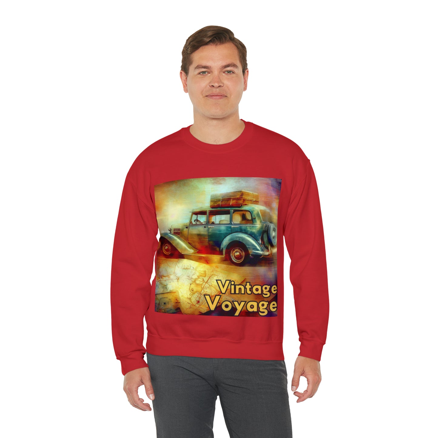 Vintage Voyage Sweatshirt | Retro Roadtrip Unisex Sweatshirt