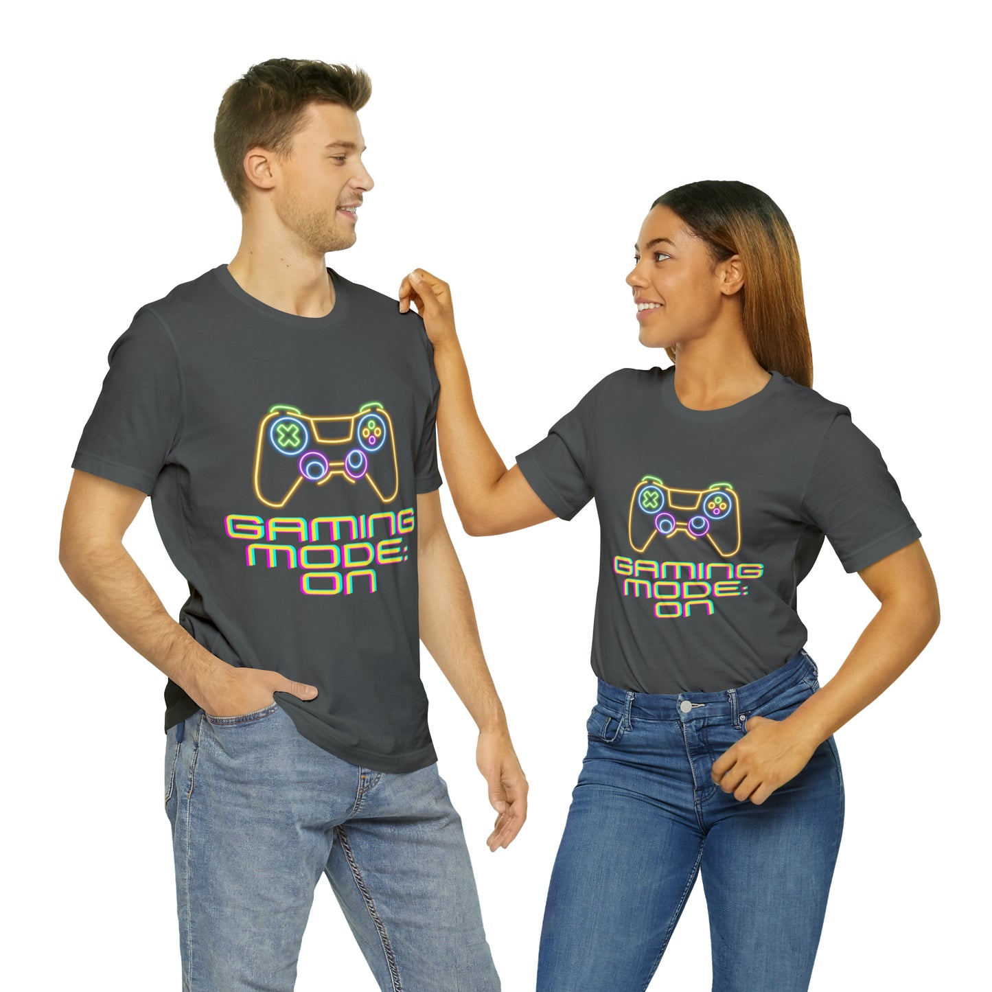 Pixel Power: Gaming Mode ON Unisex Tee with Controller Design | Level Up T-Shirts