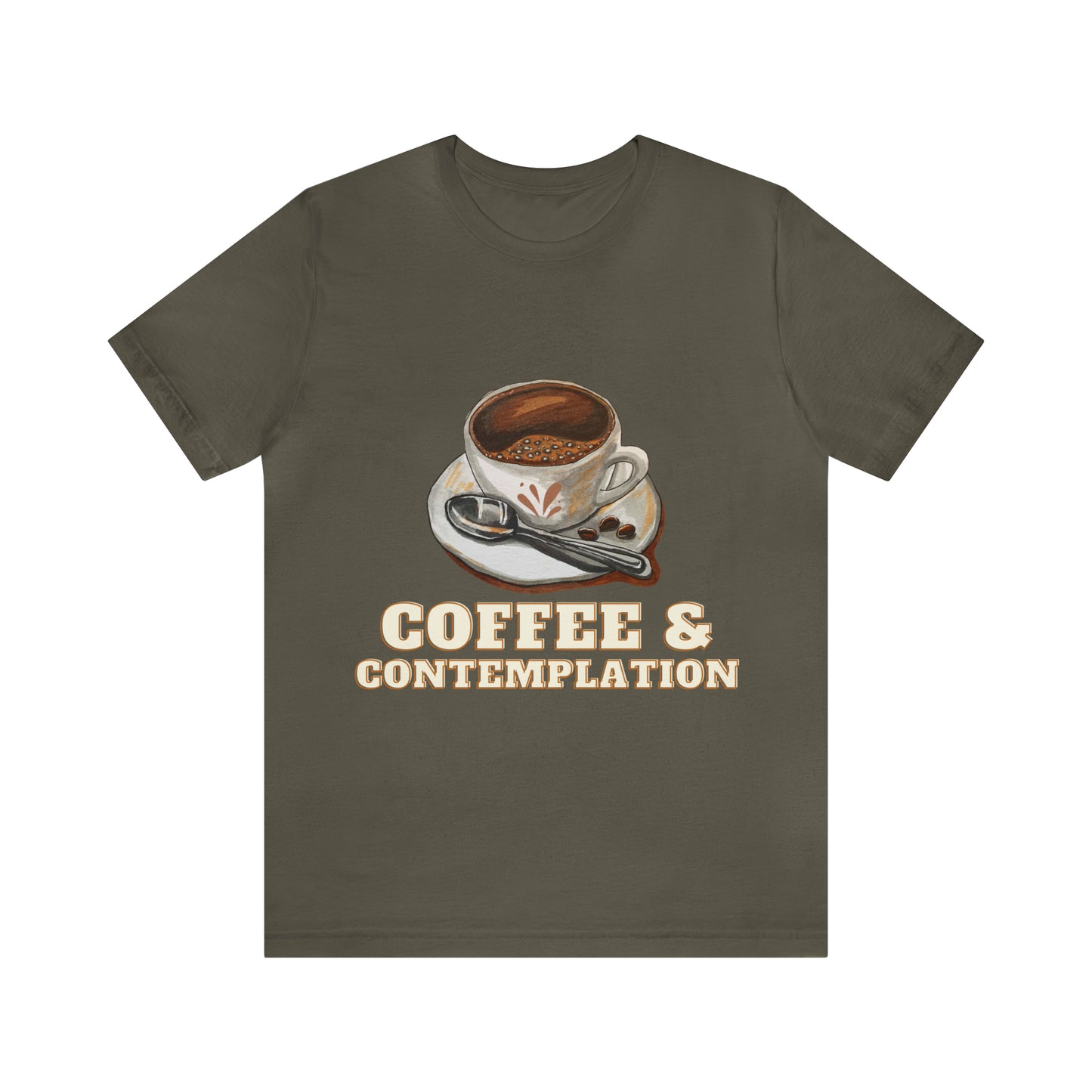 Caffeine & Contemplation Vibes: Unisex Jersey Tee | Fuel for Thoughts T-Shirts