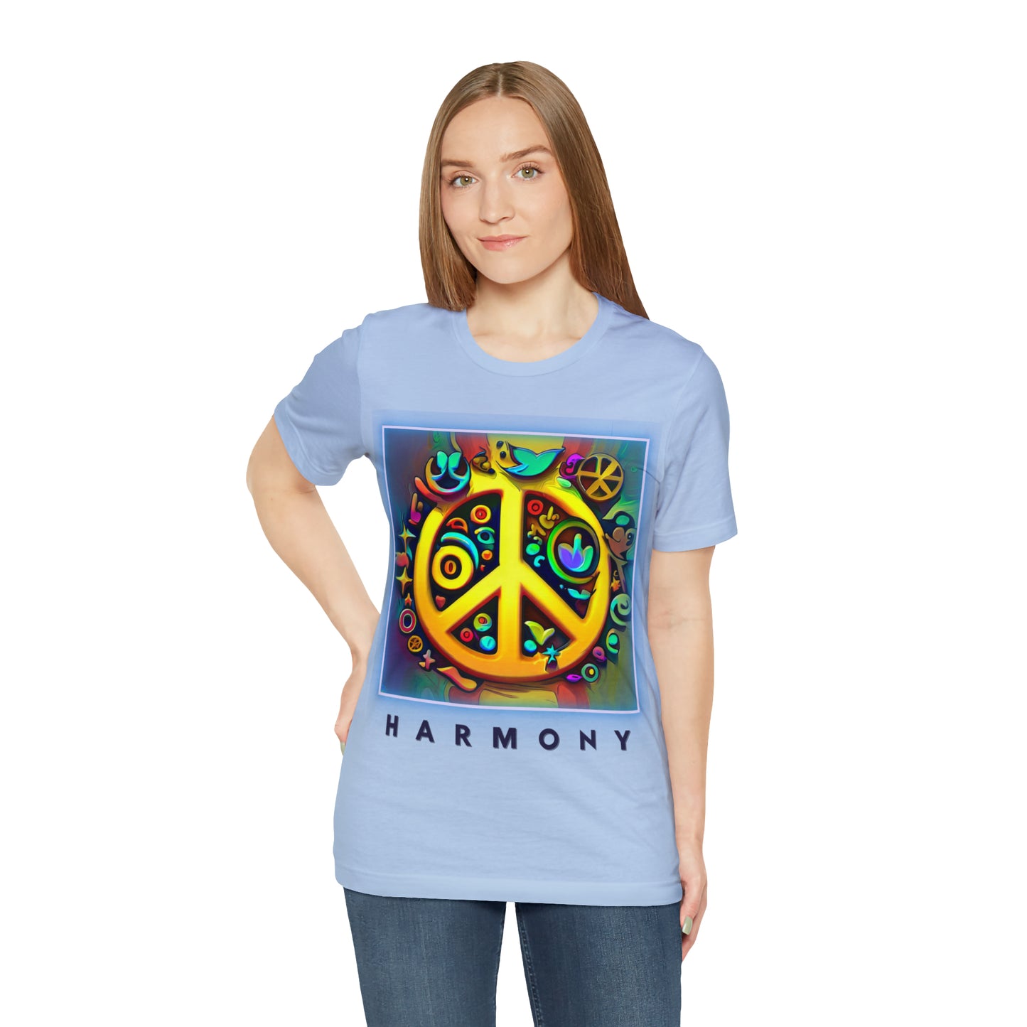 Serenity Symbols: Peace & Positivity Unisex Tee | Harmony Iconic T-Shirts