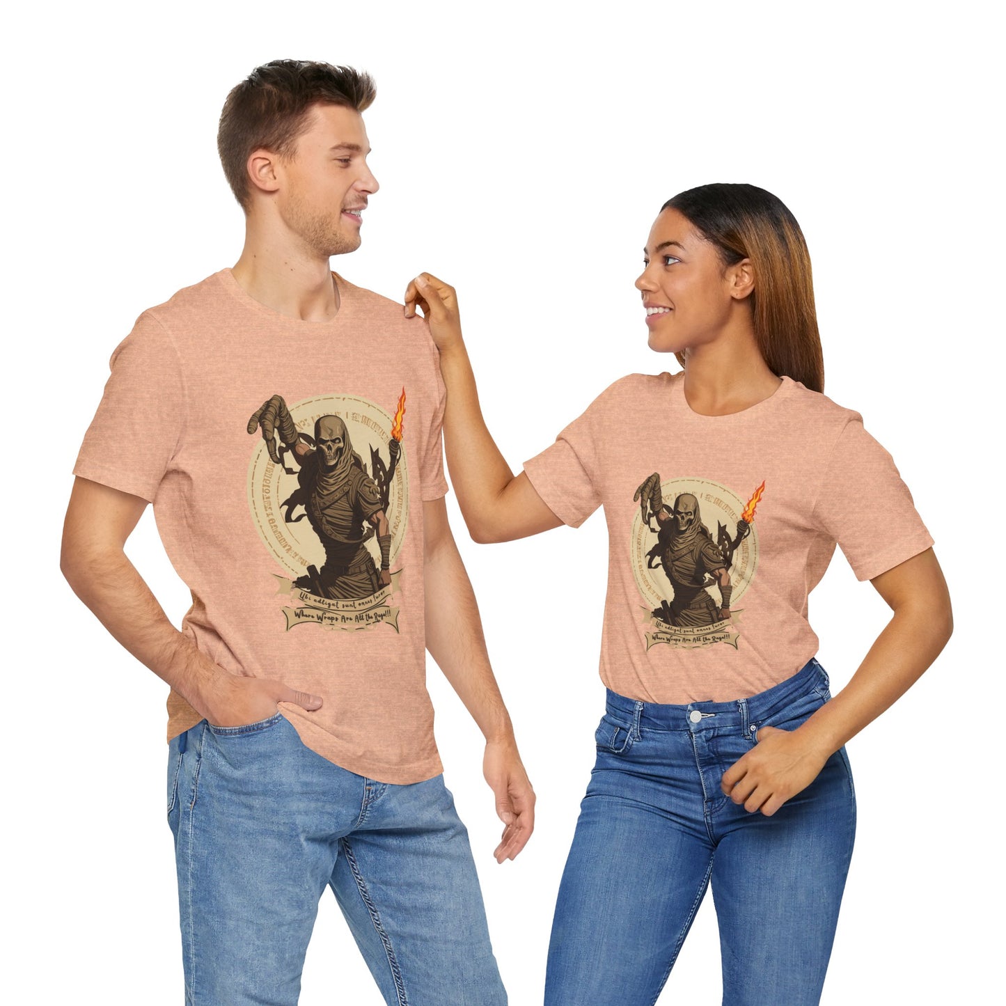 Ancient Mummy's Tomb: Torch-Lit Impressionist T-Shirt | Halloween Vibes Tee