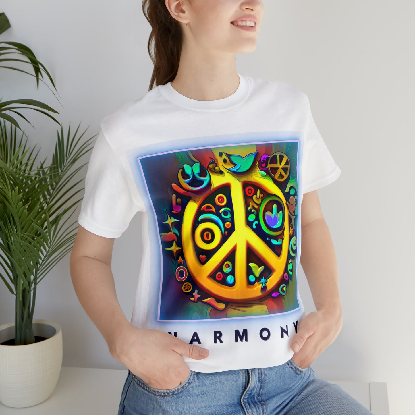 Serenity Symbols: Peace & Positivity Unisex Tee | Harmony Iconic T-Shirts