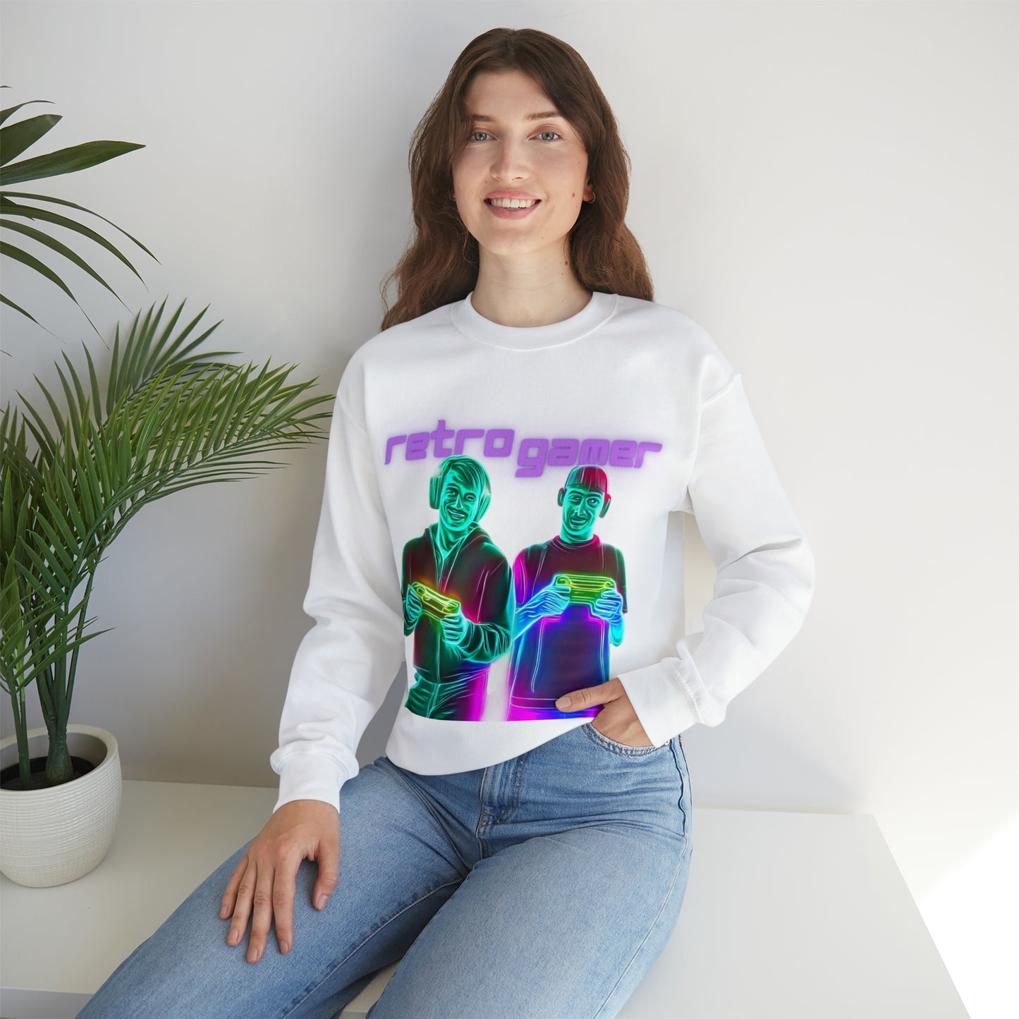 Vintage Gaming Vibes Sweatshirt | Retro Gamer Unisex Sweatshirt