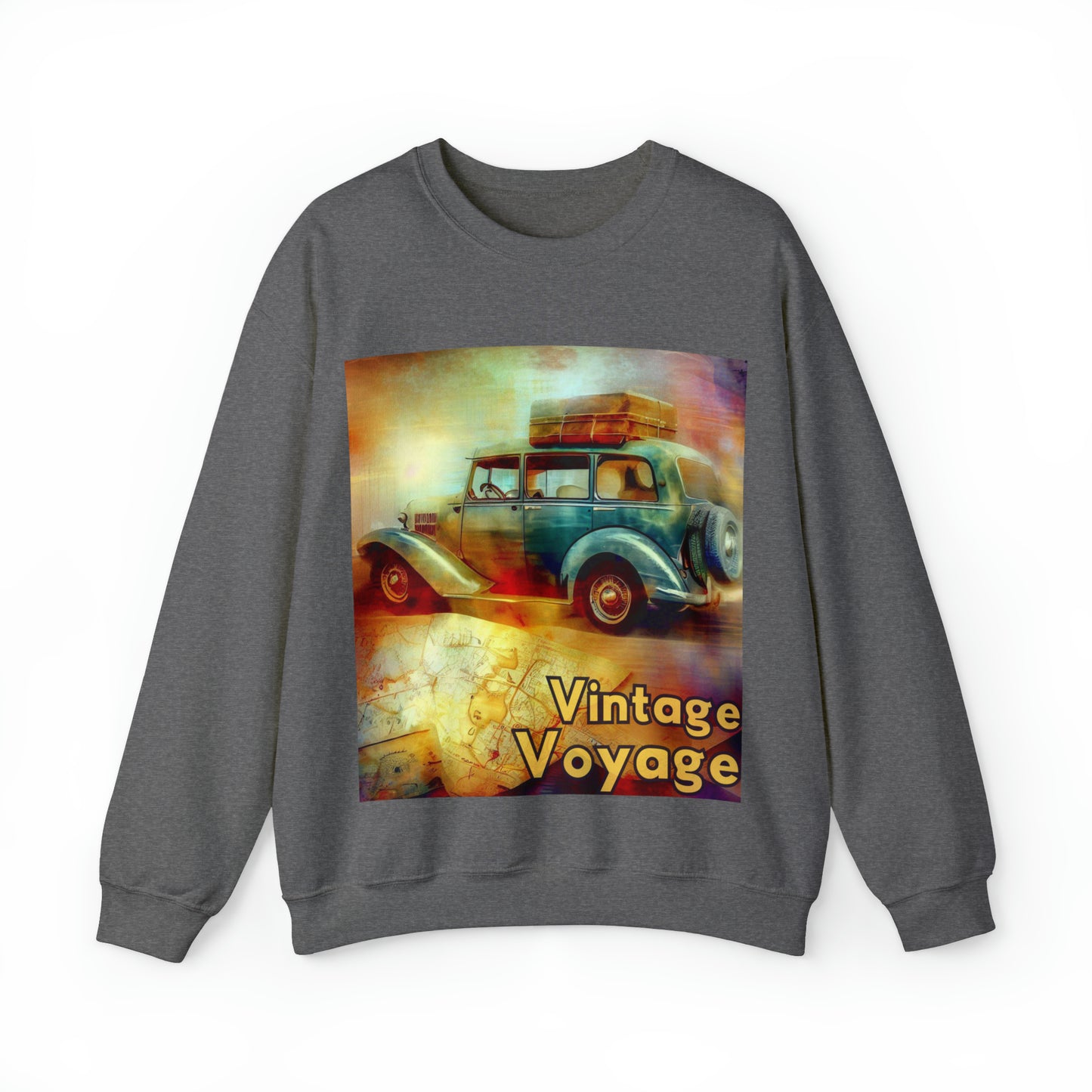 Vintage Voyage Sweatshirt | Retro Roadtrip Unisex Sweatshirt