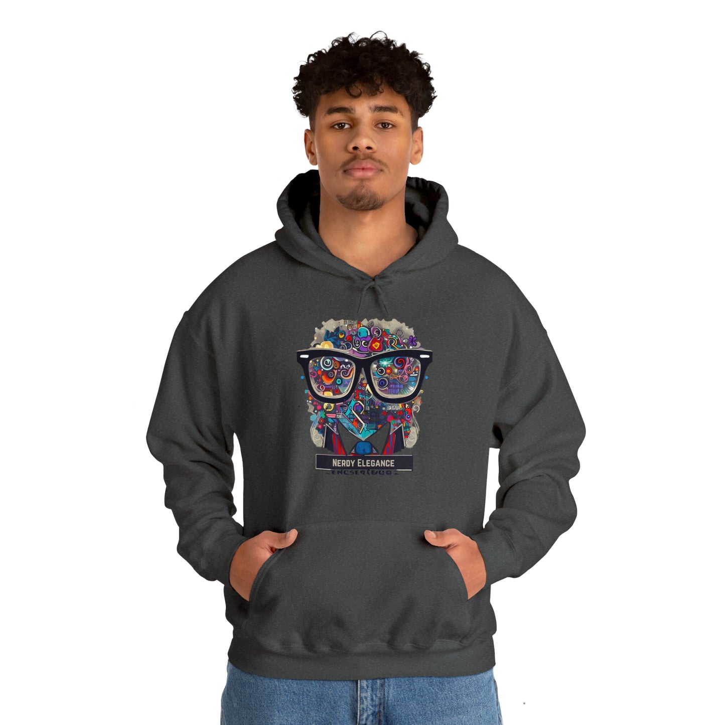 Nerd Elegance: Geek Chic Unisex Hoodie with Assorted Icon | Smart Style Hoodies