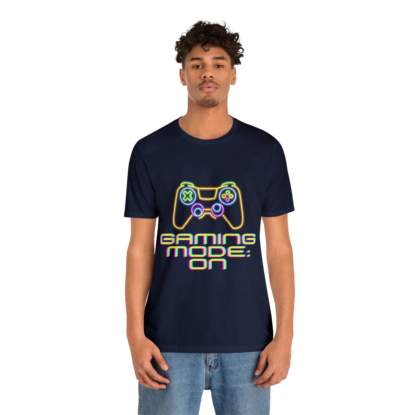 Pixel Power: Gaming Mode ON Unisex Tee with Controller Design | Level Up T-Shirts