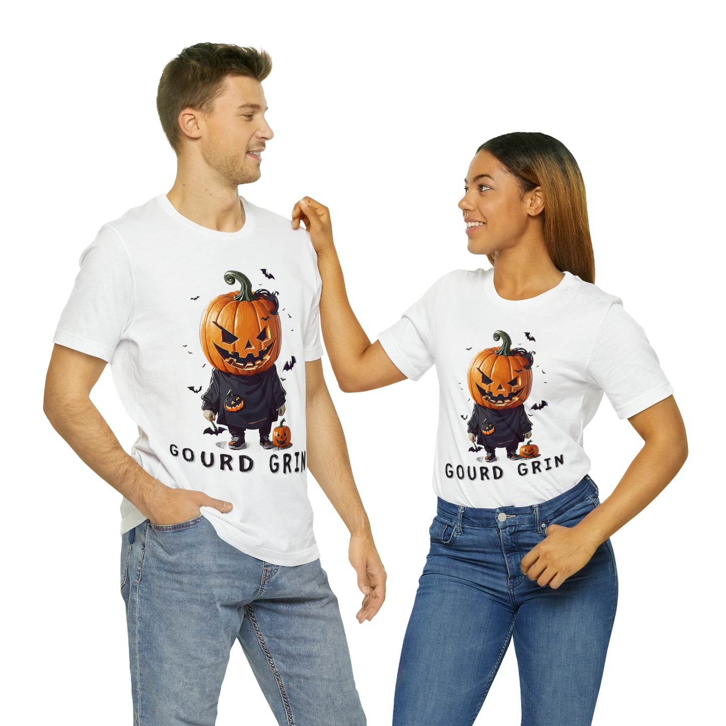 Playful Jack-o'-Lantern Watercolor: Softly Lit Halloween Tee | Halloween Vibes Tee