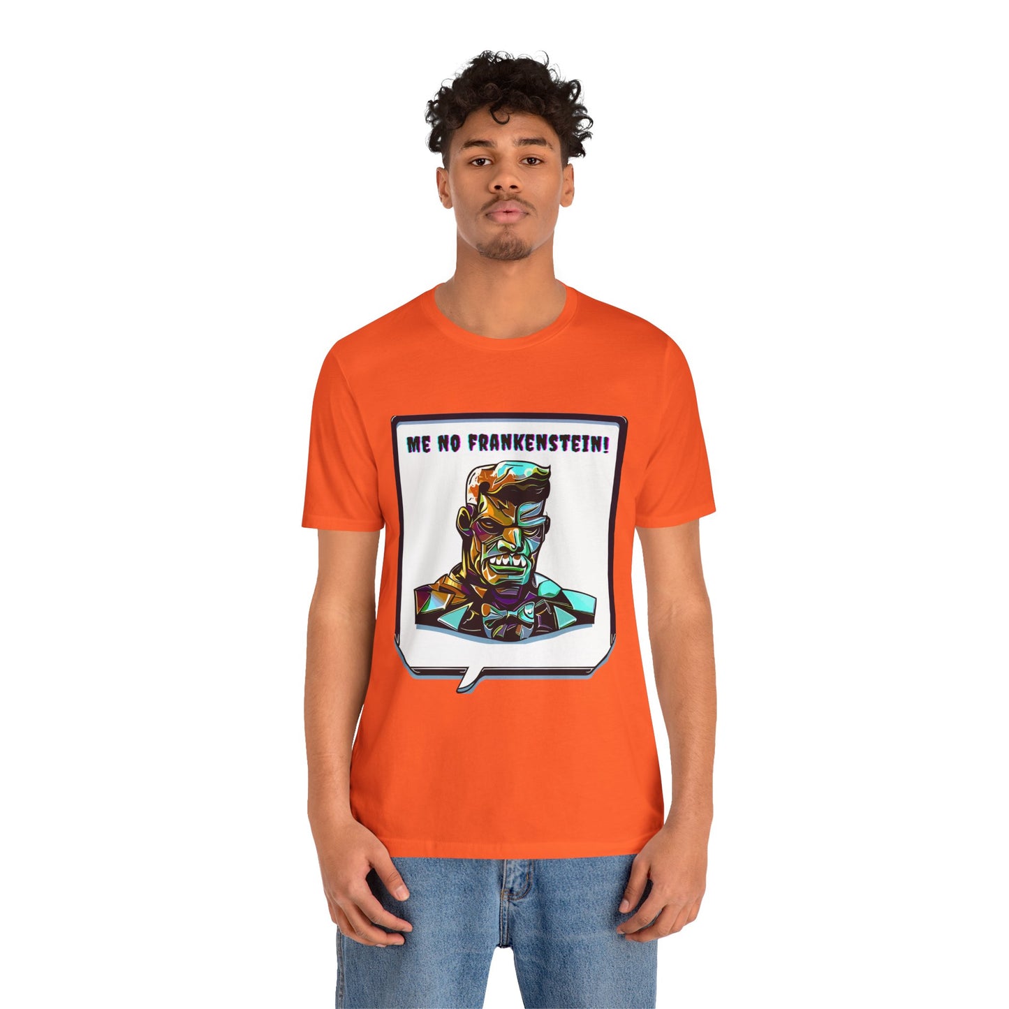 Enigmatic Frankenstein's Monster: Cubist Style T-Shirt | Halloween Vibes Tee