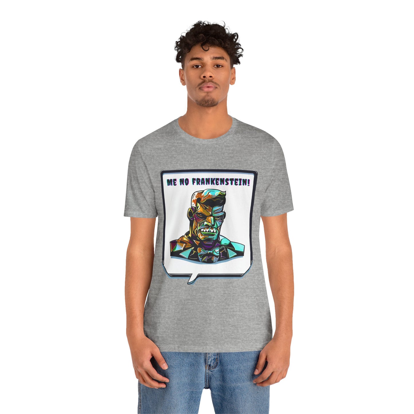 Enigmatic Frankenstein's Monster: Cubist Style T-Shirt | Halloween Vibes Tee