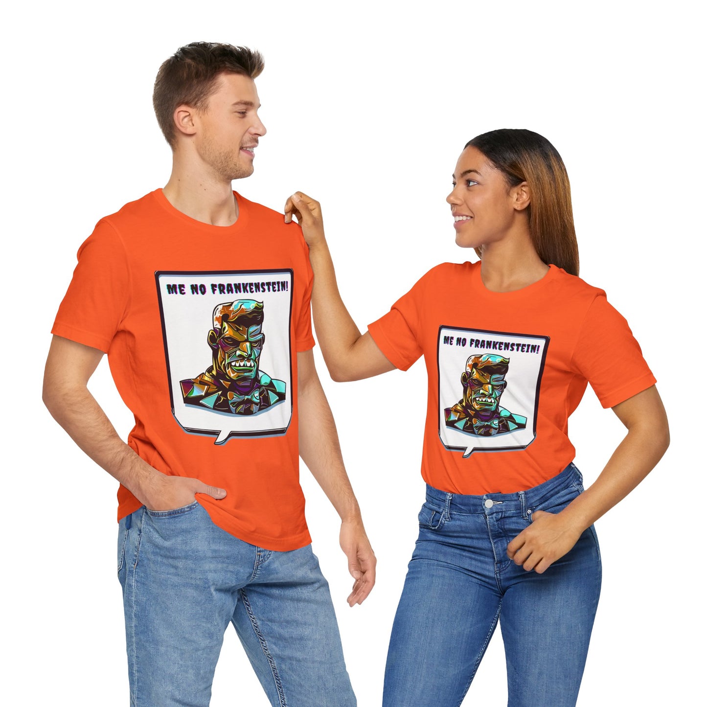 Enigmatic Frankenstein's Monster: Cubist Style T-Shirt | Halloween Vibes Tee