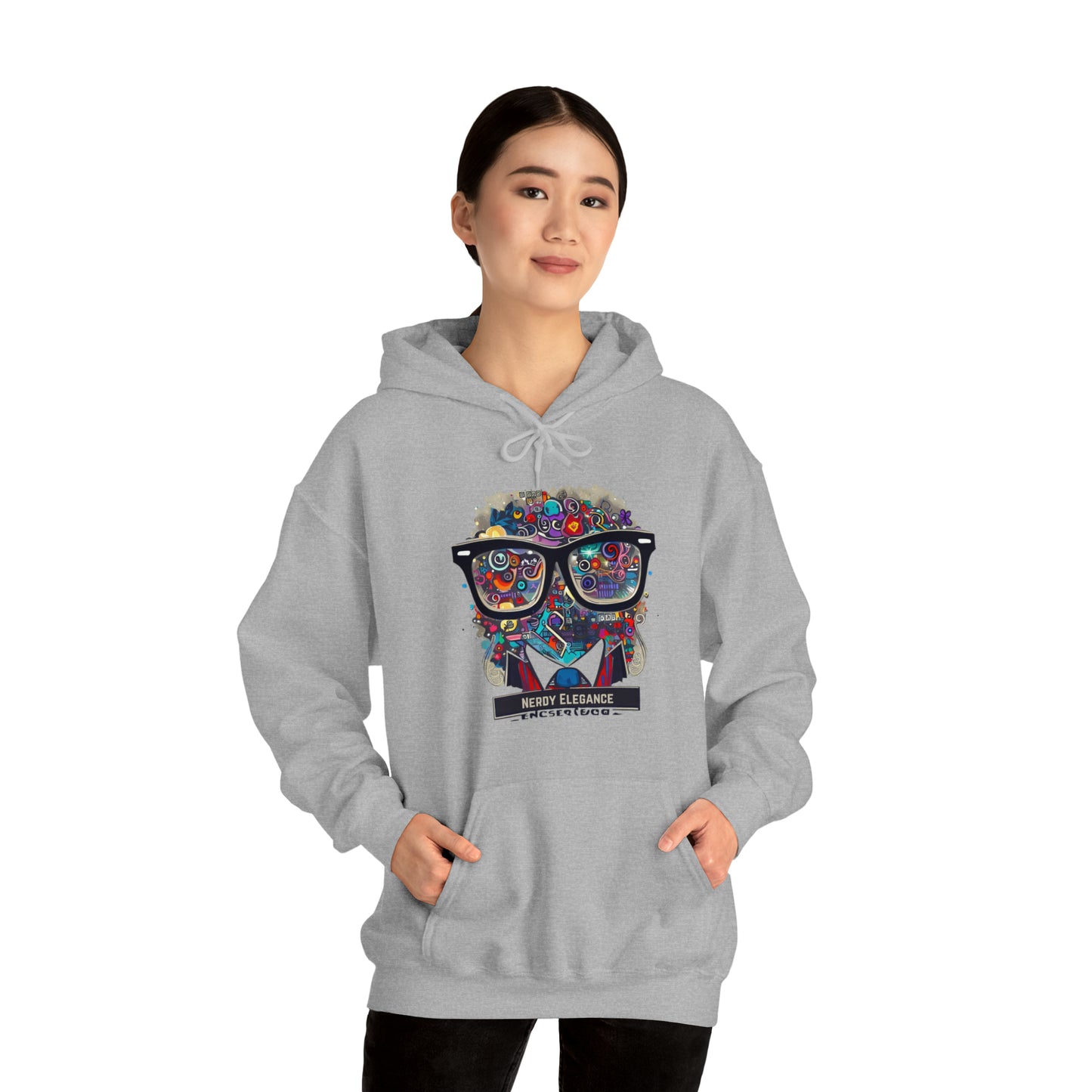 Nerd Elegance: Geek Chic Unisex Hoodie with Assorted Icon | Smart Style Hoodies