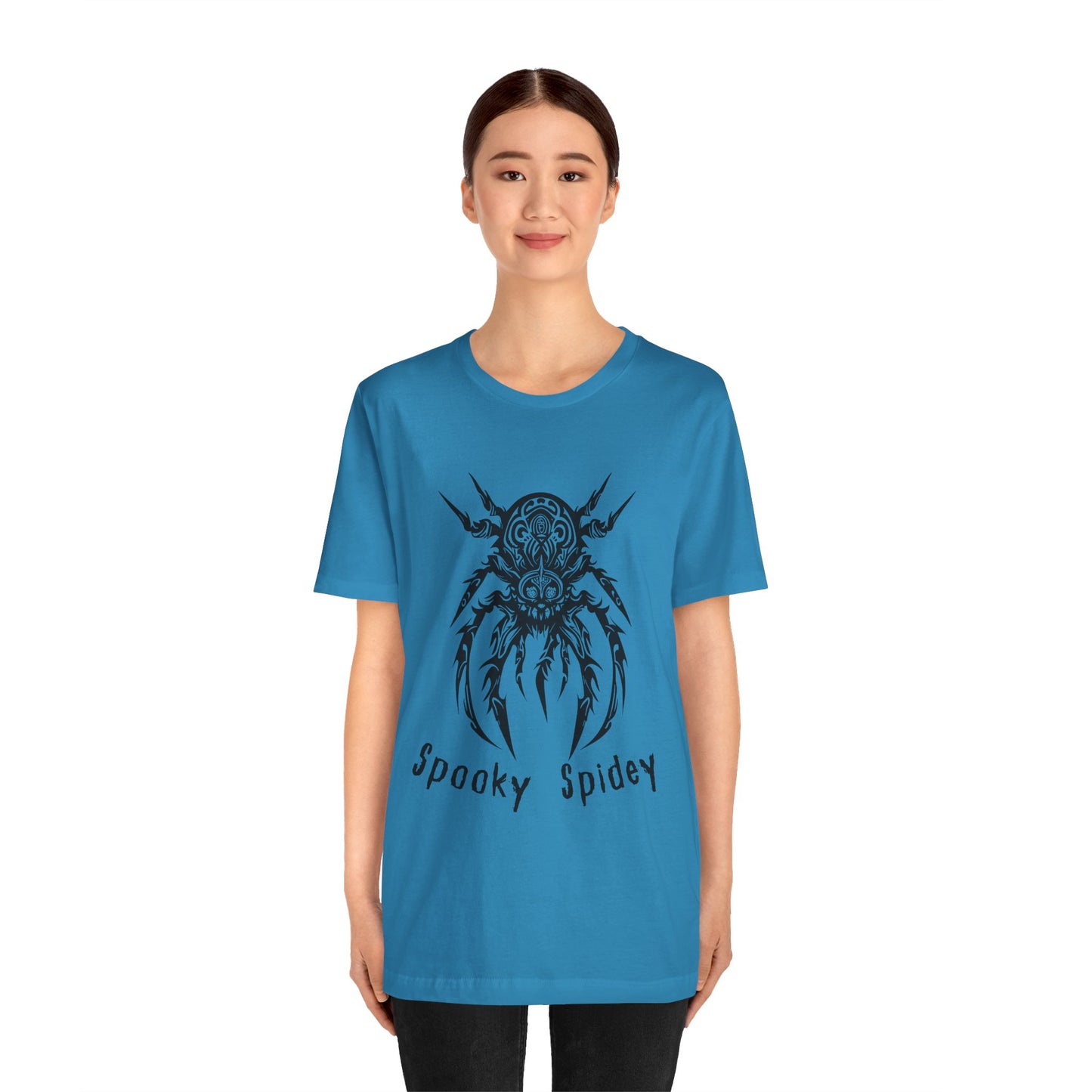 Foreboding Creepy Spider: Tribal Design T-Shirt | Halloween Vibes Tee