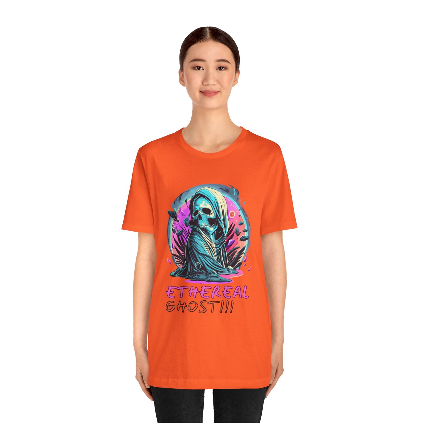 Ghostly Apparition: Abstract Haunting T-Shirt | Ethereal Glow | Halloween Vibes Tee