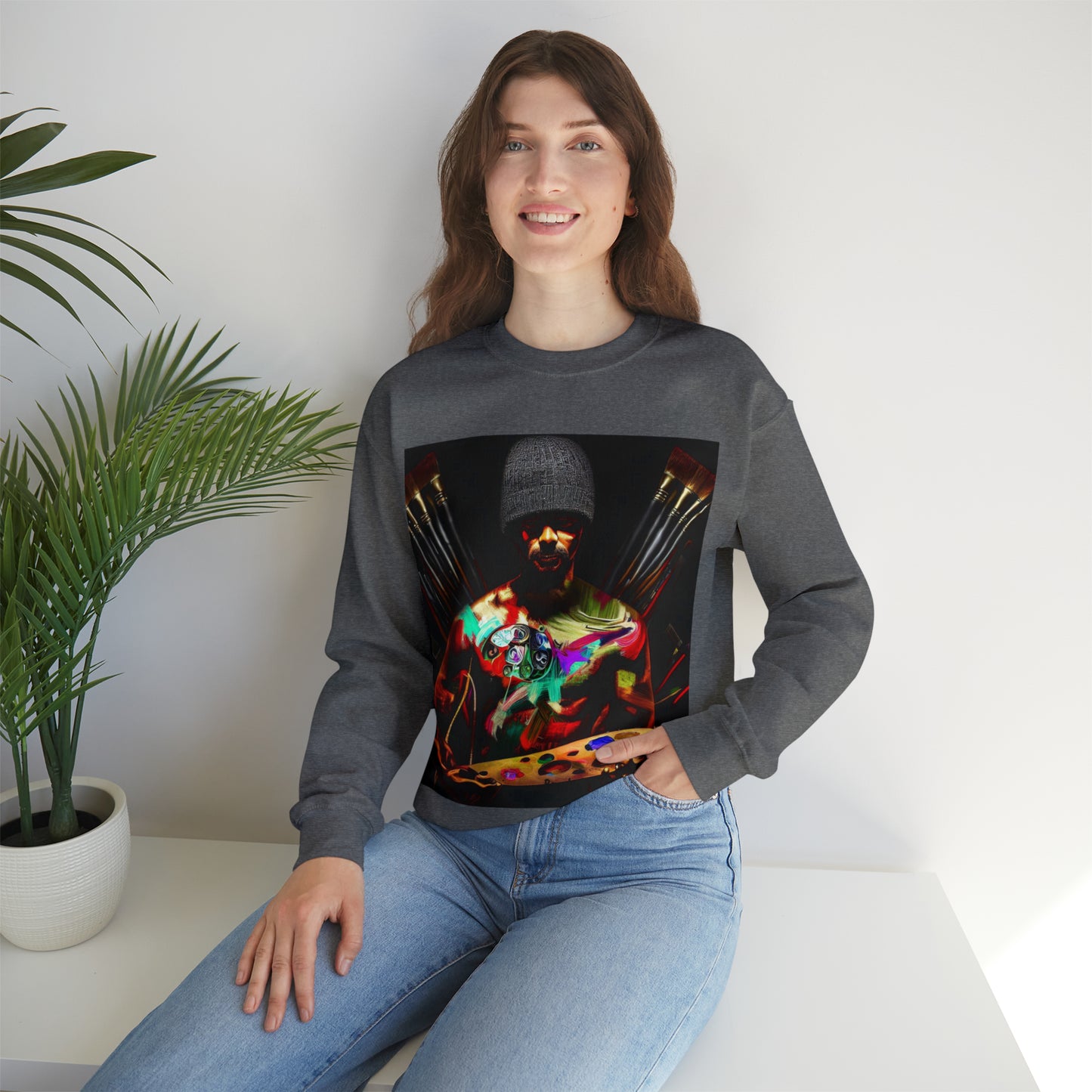 Brushstrokes of Passion Sweatshirt | Artistic Soul Unisex Sweatshirt