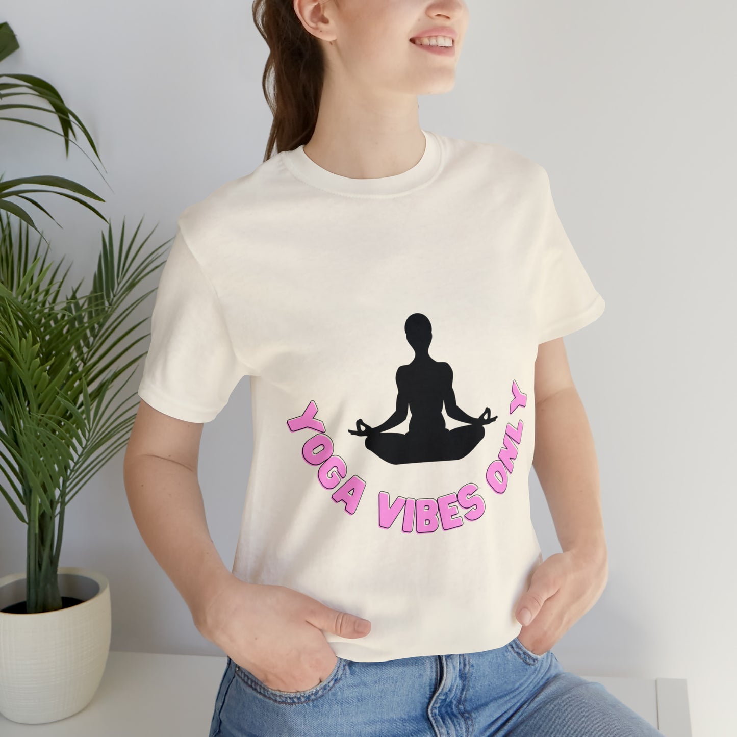 Elevate Your Flow: Yoga Vibes Only Unisex Jersey Tee | Namaste in Style T-Shirts