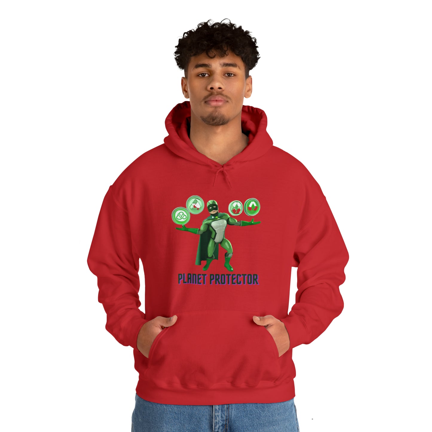 Earth's Guardian: Sustainable Superhero Unisex Hoodie | Champion of Sustainability Hoodies