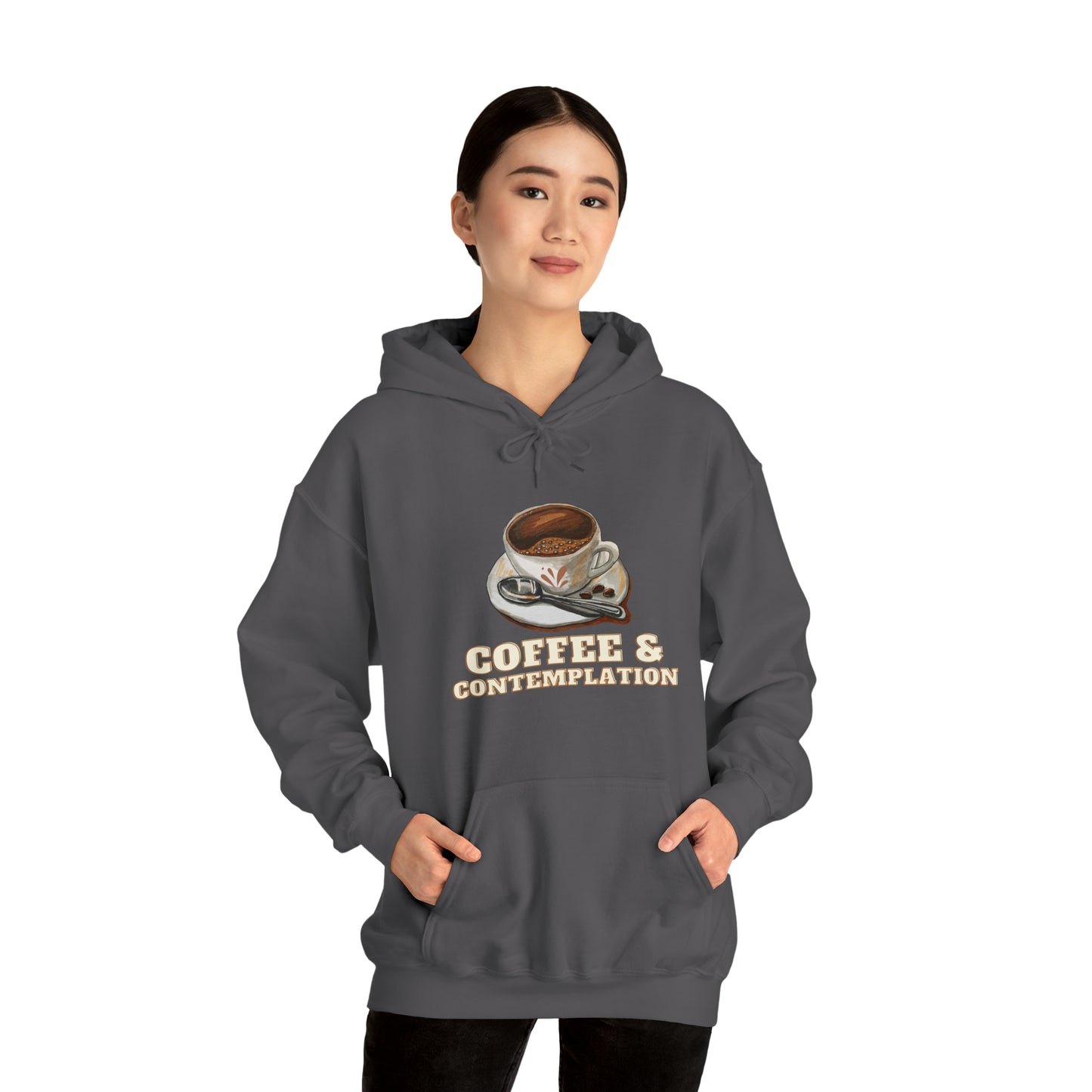 Caffeine Charm and Contemplation: Coffee & Contemplation Hoodie | Fuel for Thoughts Hoodies