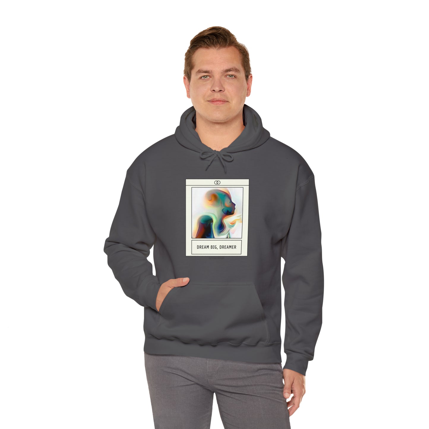 Vivid Reverie: Abstract Dreamer Unisex Hoodie with Vibrant Shapes | Artistic Vision Hoodies