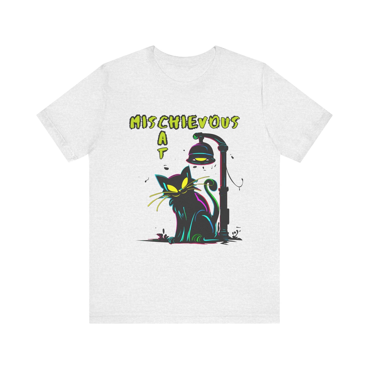 Mischievous Black Cat: Graffiti Art T-Shirt | Halloween Vibes Tee