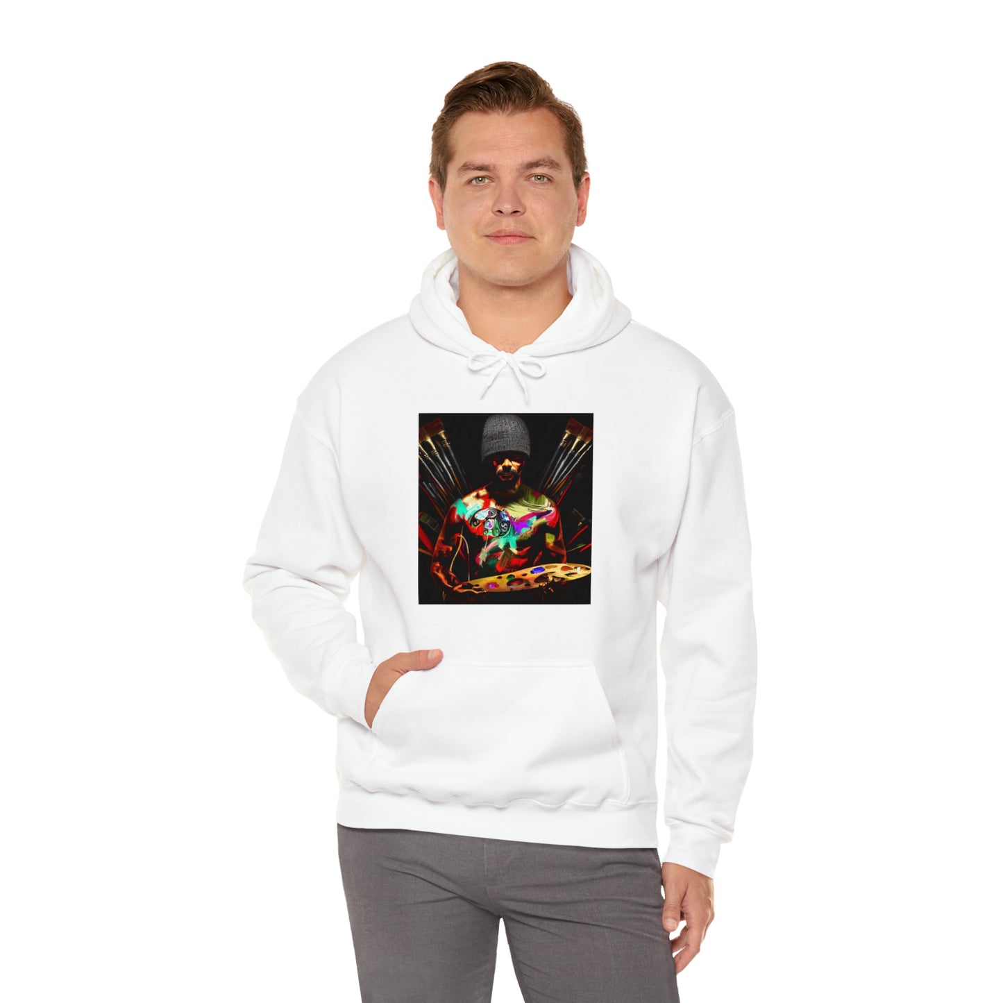 Brushstrokes of Passion: Artistic Soul Unisex Hoodie | Creative Essence Hoodies