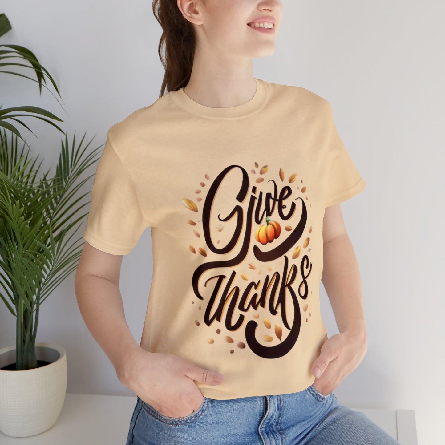 Give Thanks Grace: Thanksgiving Elegance Unisex Tee | Thankful Classics T-Shirts by Be Like No One (BLN1) - The Store