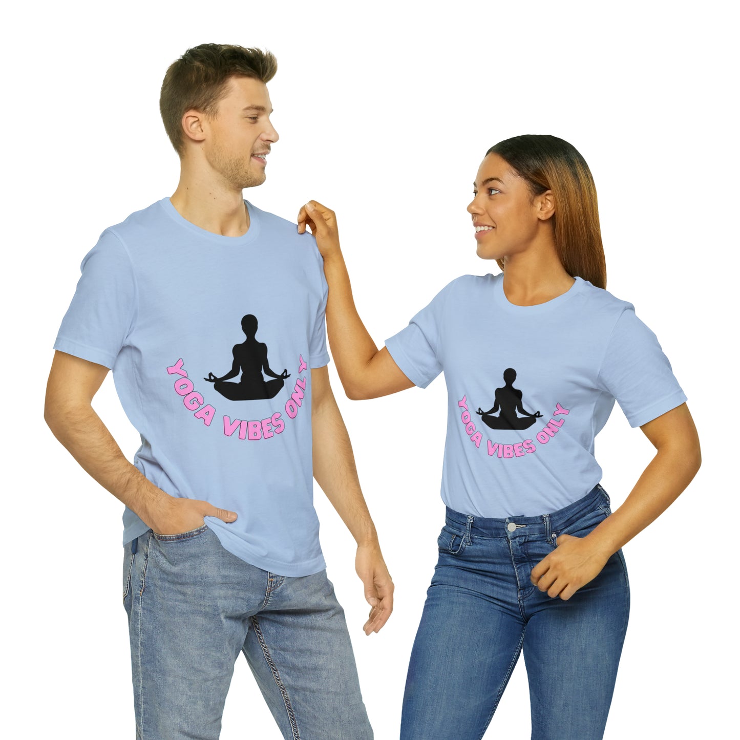 Elevate Your Flow: Yoga Vibes Only Unisex Jersey Tee | Namaste in Style T-Shirts