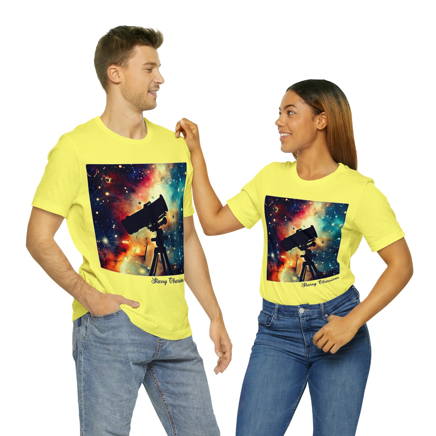 Starry Obsessions: Astronomy Enthusiast Unisex Tee | Galactic Explorer T-Shirts