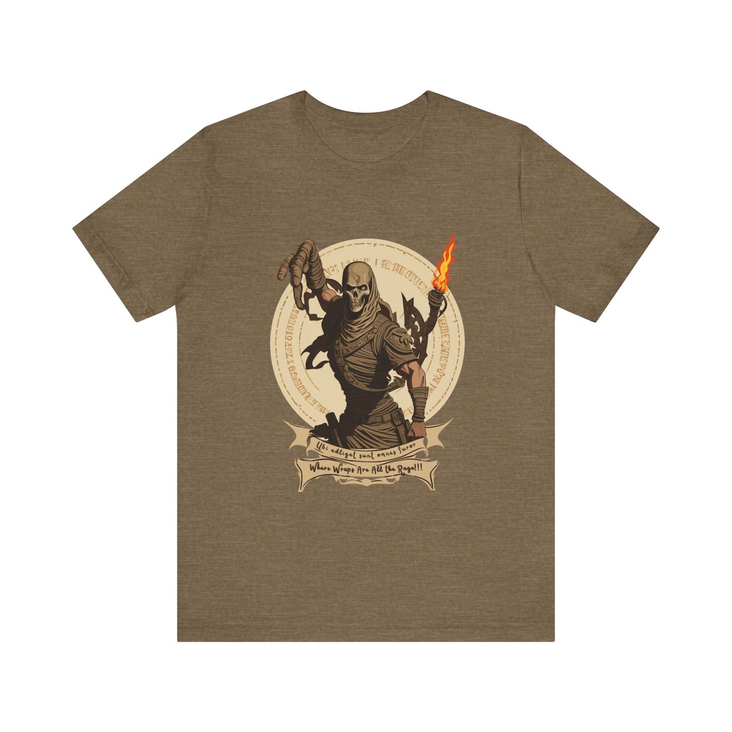 Ancient Mummy's Tomb: Torch-Lit Impressionist T-Shirt | Halloween Vibes Tee