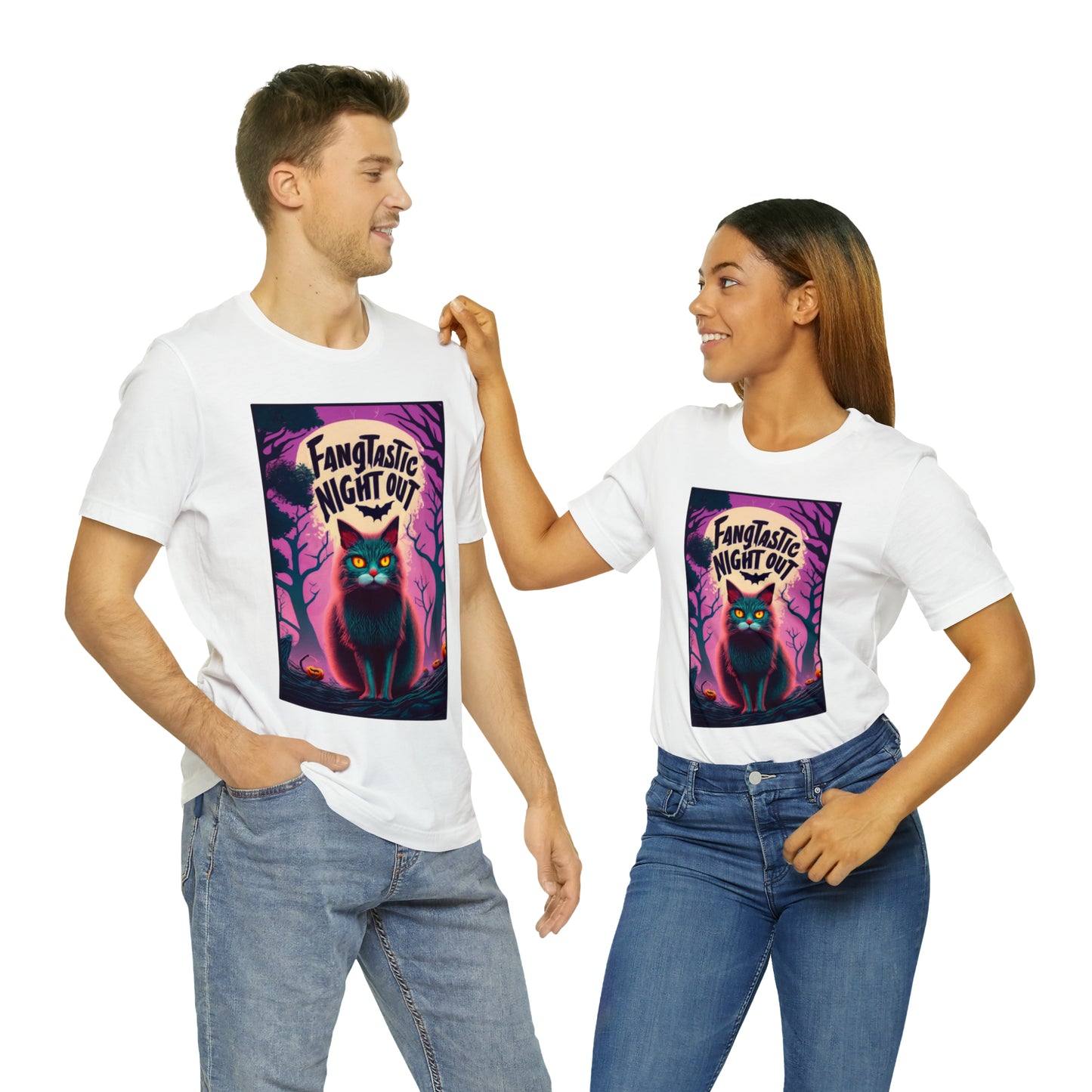 Fangtastic Night Out Halloween T-shirt - Vampires Unite - Embrace the Night | Halloween Vibes Tee