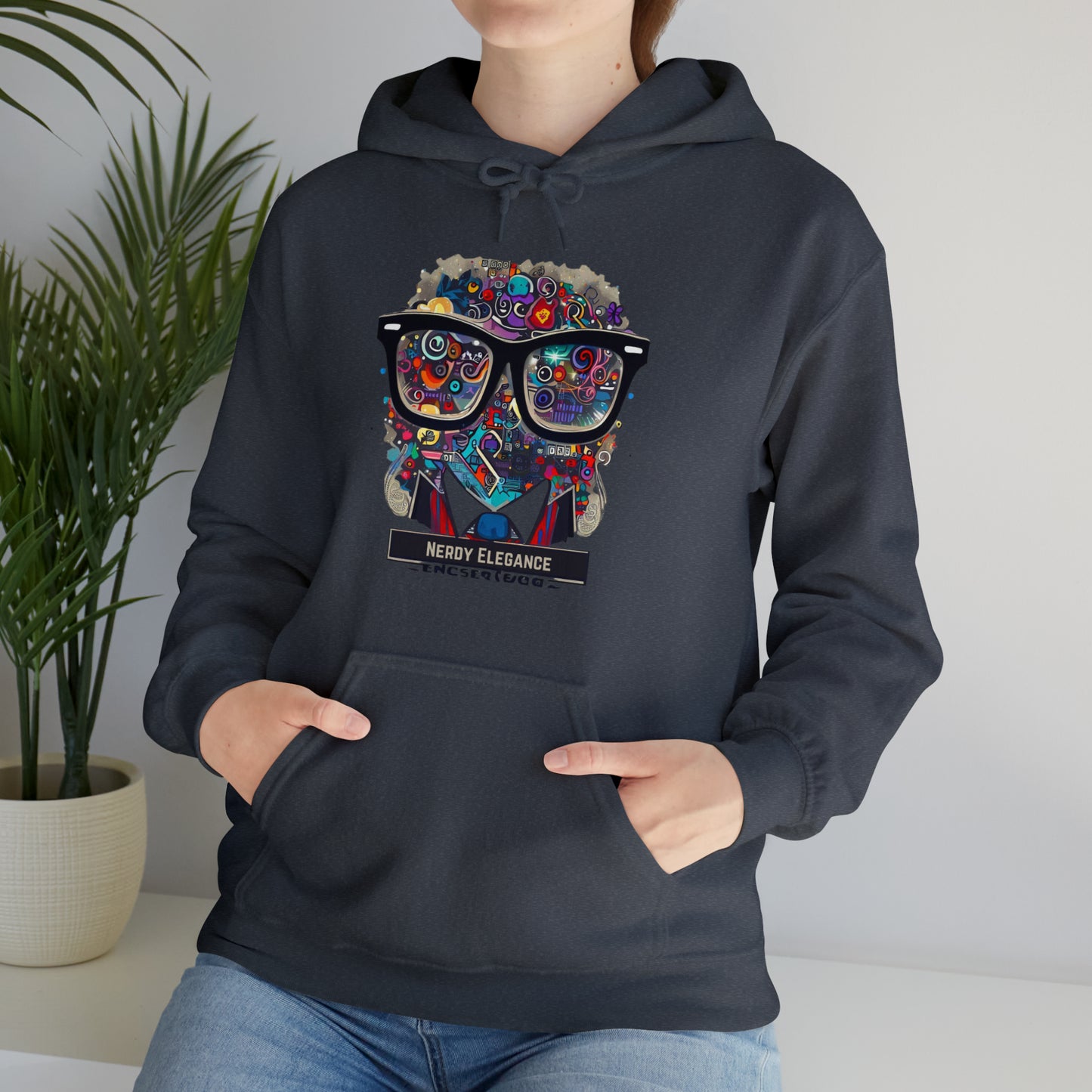 Nerd Elegance: Geek Chic Unisex Hoodie with Assorted Icon | Smart Style Hoodies