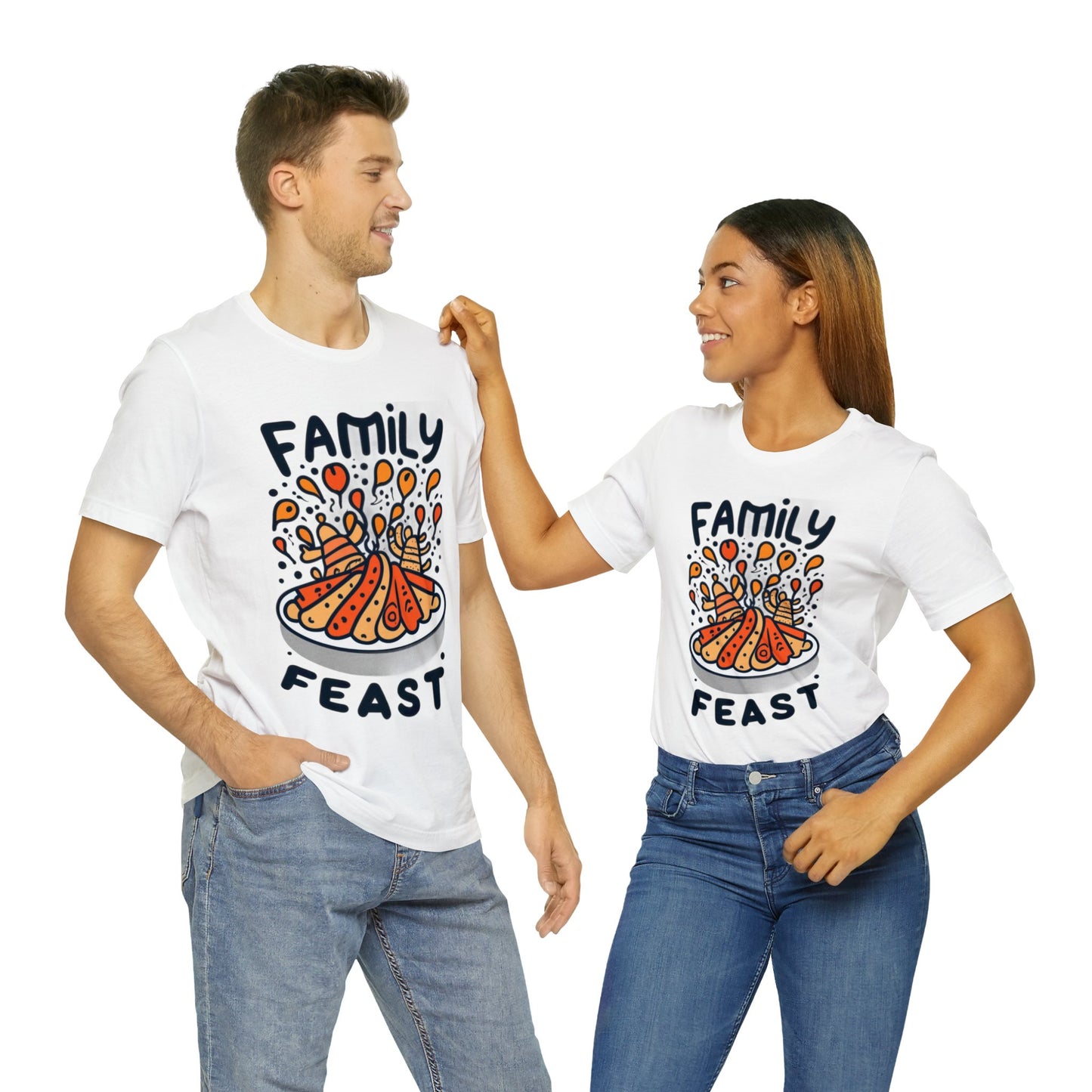 Family Feast Fun: Thanksgiving Dinner Unisex Tee | Joyful Celebrations T-Shirts by Be Like No One (BLN1) - The Store