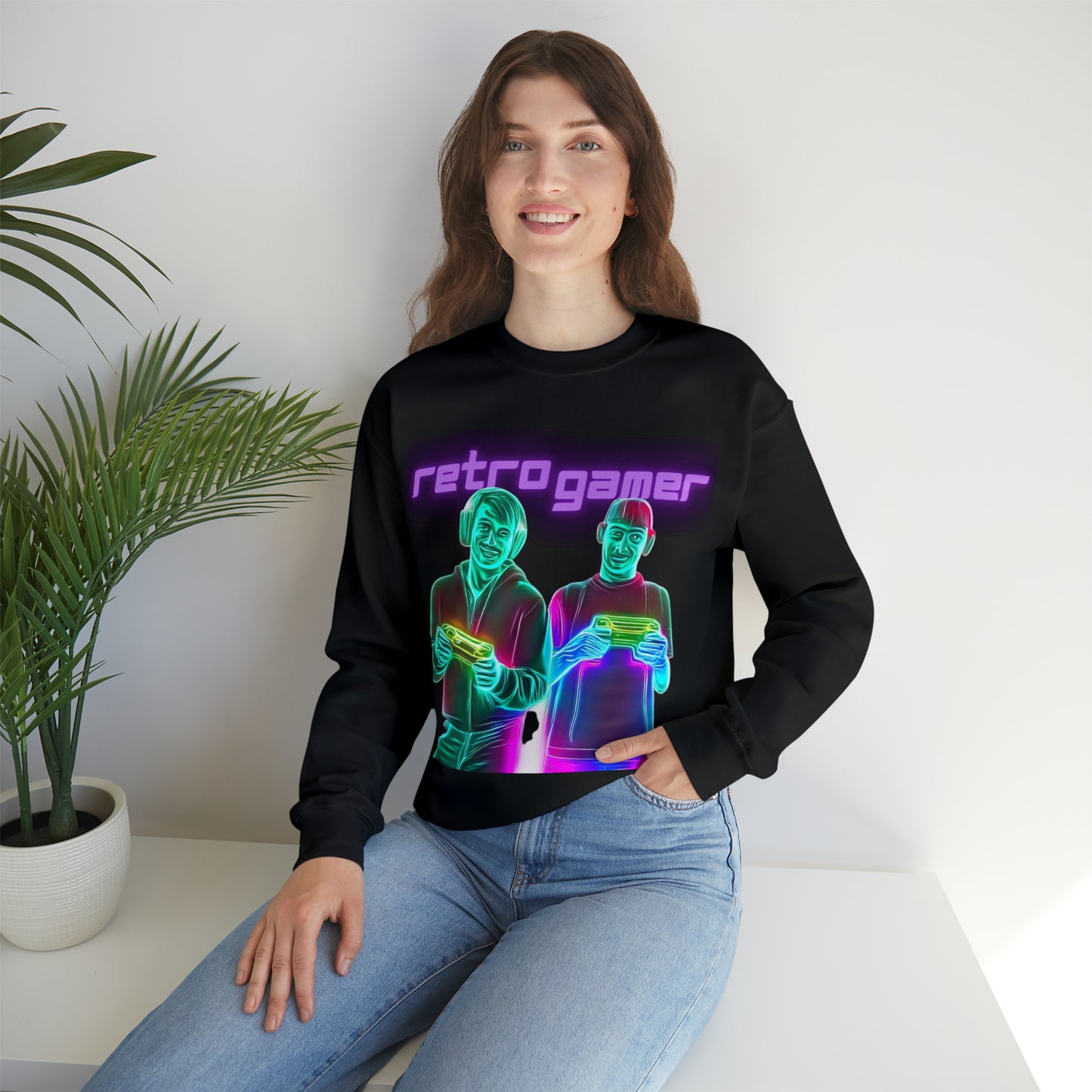 Vintage Gaming Vibes Sweatshirt | Retro Gamer Unisex Sweatshirt