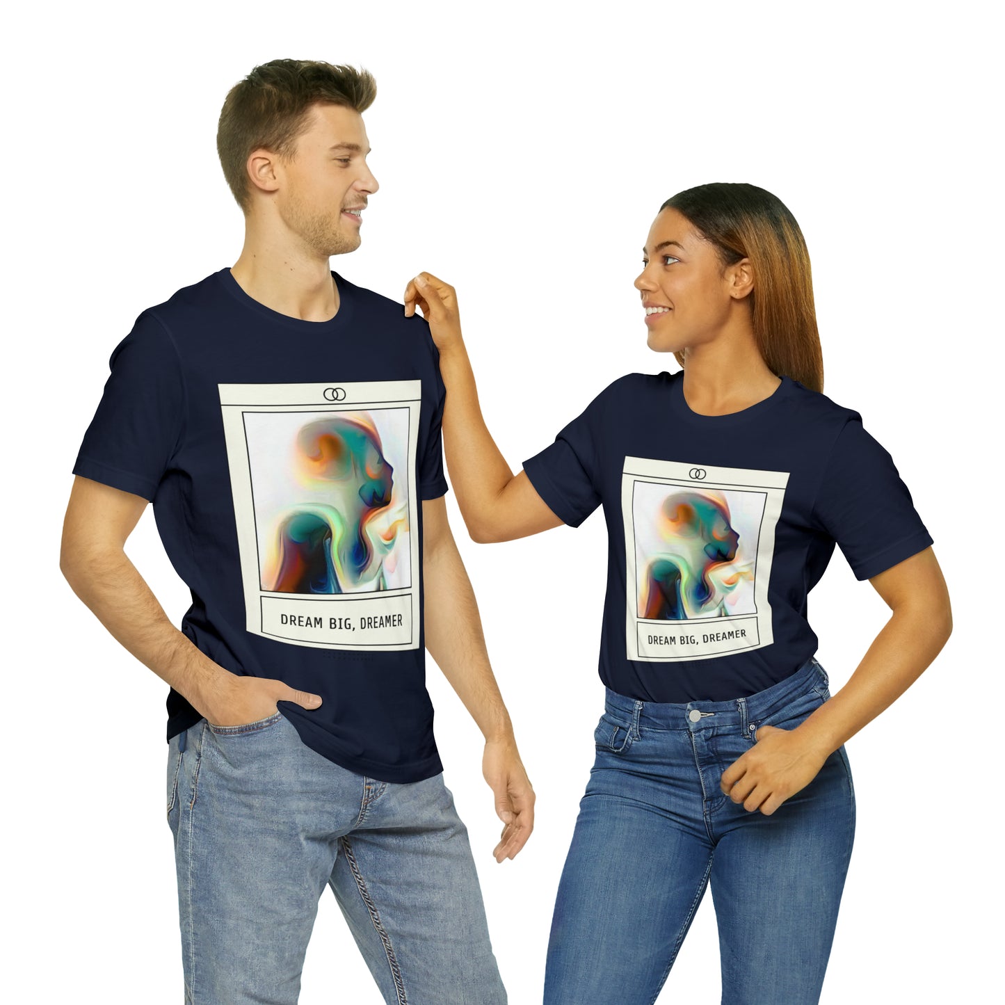 Vivid Reverie: Abstract Dreamer Unisex Tee with Vibrant Shapes | Artistic Vision T-Shirts