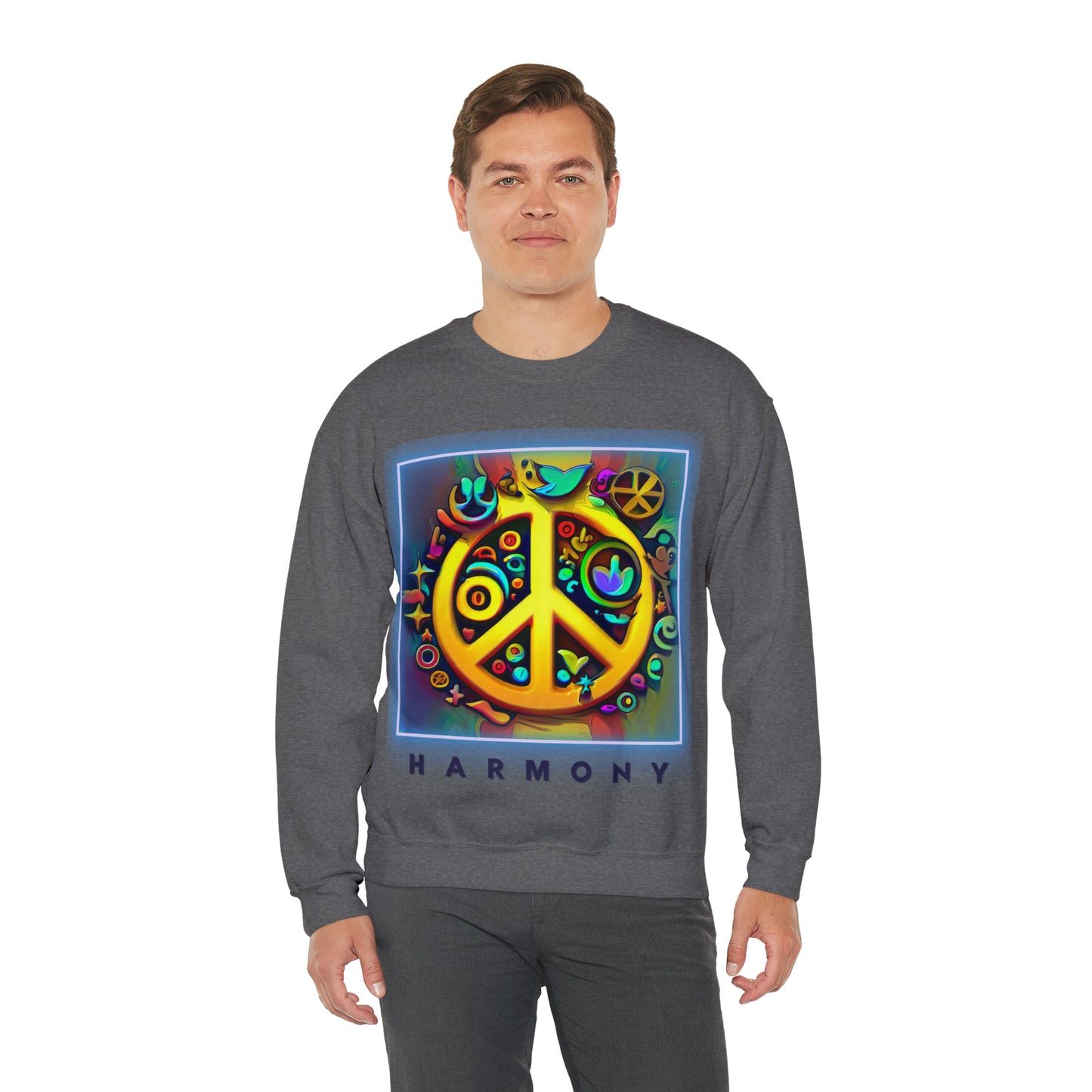 Serenity Symbols Sweatshirt | Peace & Positivity Unisex Sweatshirt