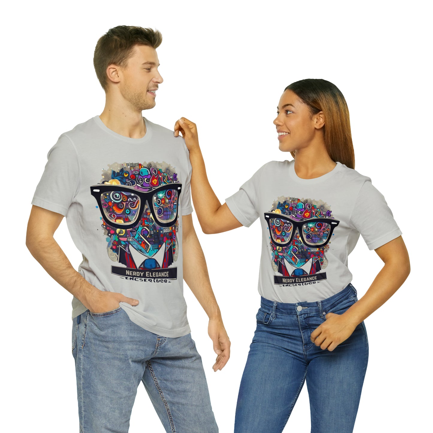 Nerd Elegance: Geek Chic Unisex Tee with Assorted Icon | Smart Style T-Shirts