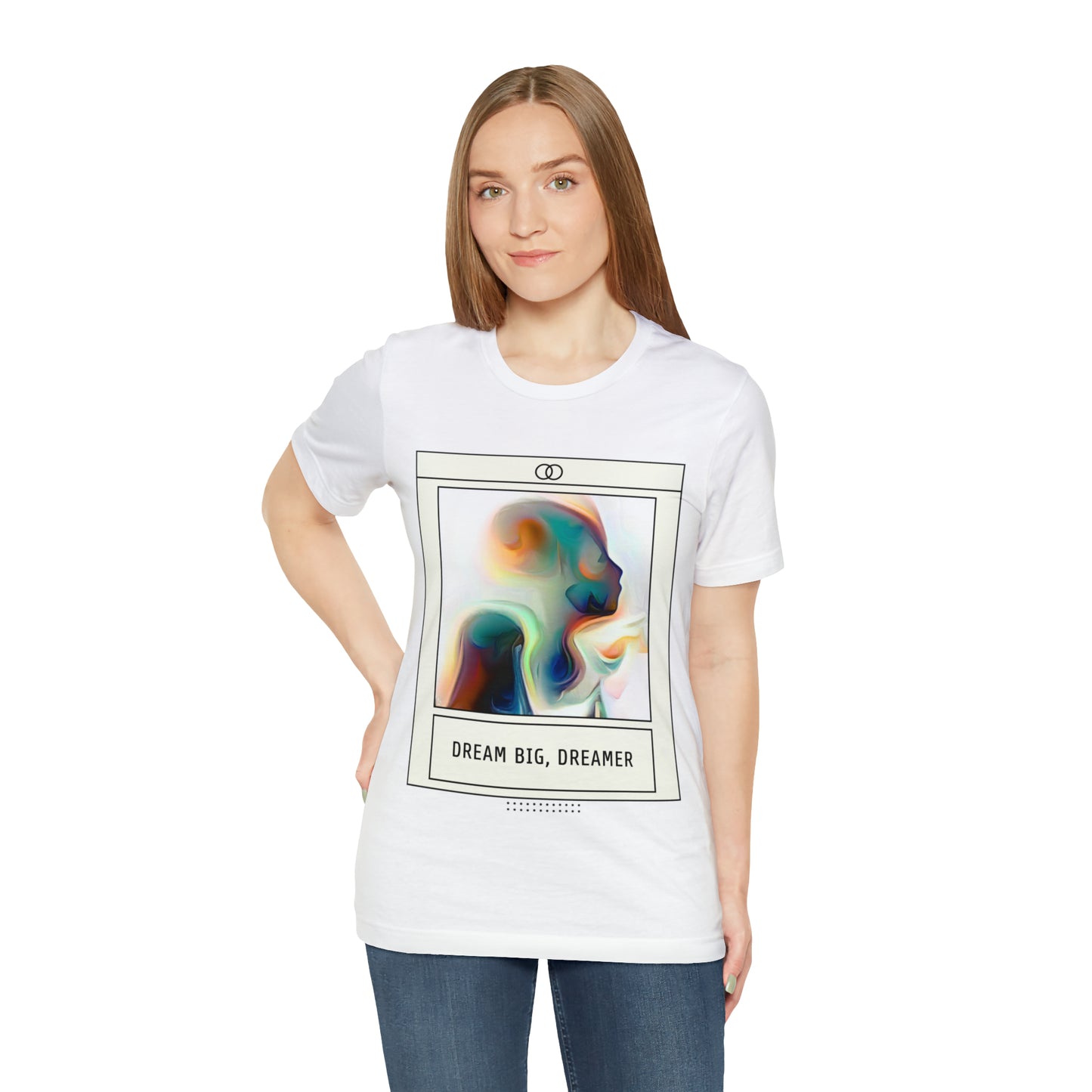 Vivid Reverie: Abstract Dreamer Unisex Tee with Vibrant Shapes | Artistic Vision T-Shirts