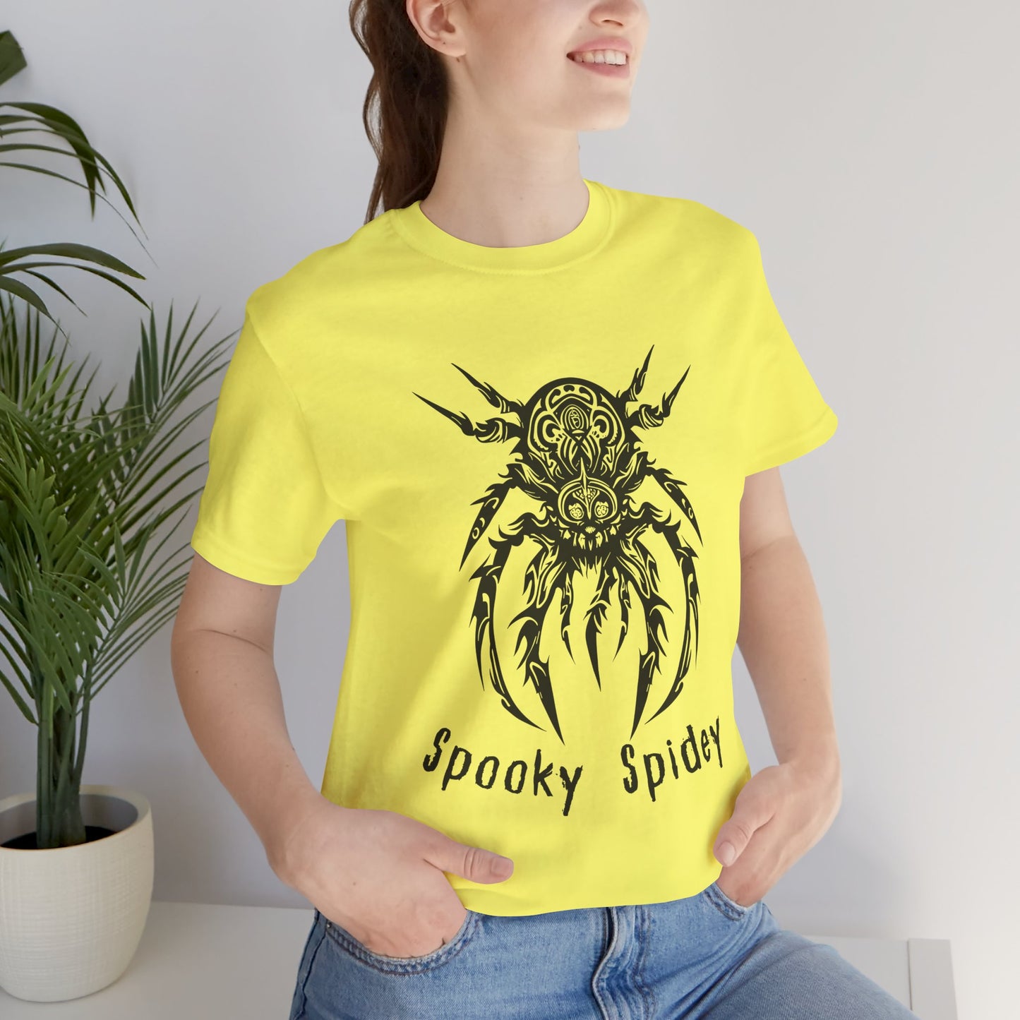 Foreboding Creepy Spider: Tribal Design T-Shirt | Halloween Vibes Tee