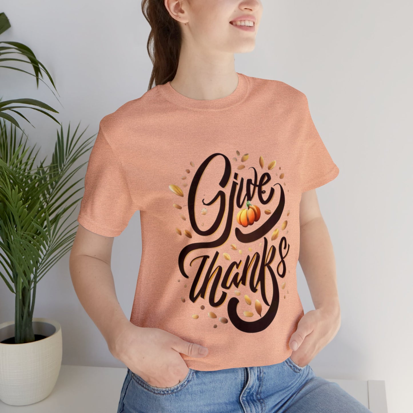 Give Thanks Grace: Thanksgiving Elegance Unisex Tee | Thankful Classics T-Shirts by Be Like No One (BLN1) - The Store