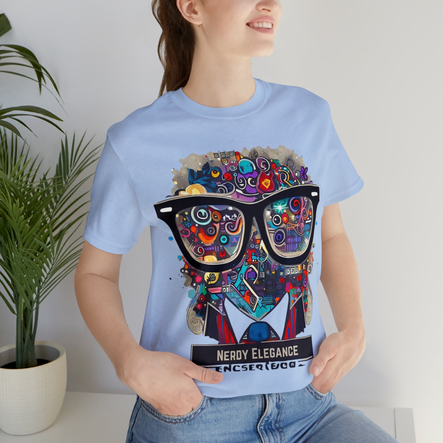 Nerd Elegance: Geek Chic Unisex Tee with Assorted Icon | Smart Style T-Shirts